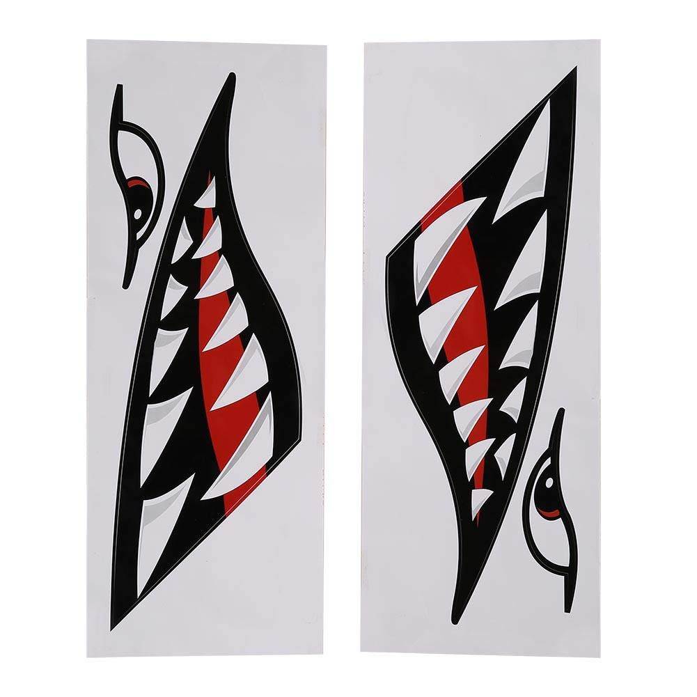 Premium Shark Car Stickers 2-Pack - High-Quality Vinyl Decals for Cars, Trucks, Boats & Motorcycles - Waterproof & UV Resistant for Outdoor Use - Perfect for Automotive, Marine & Adventure Enthusiasts