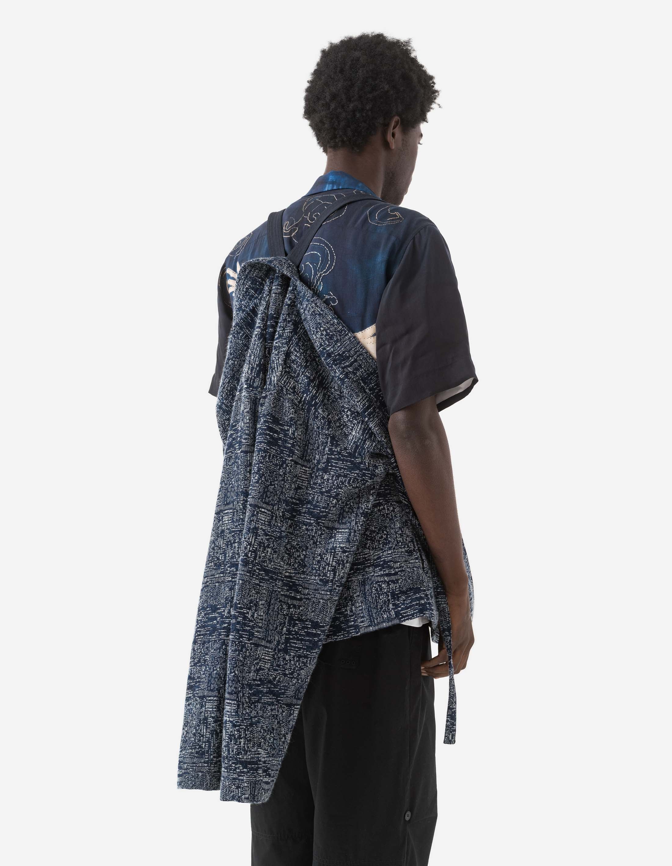 Sashiko Kimono Overshirt - Japanese Indigo Denim Jacket for Men & Women | Casual Wear, Street Style, and Layering Outfit
