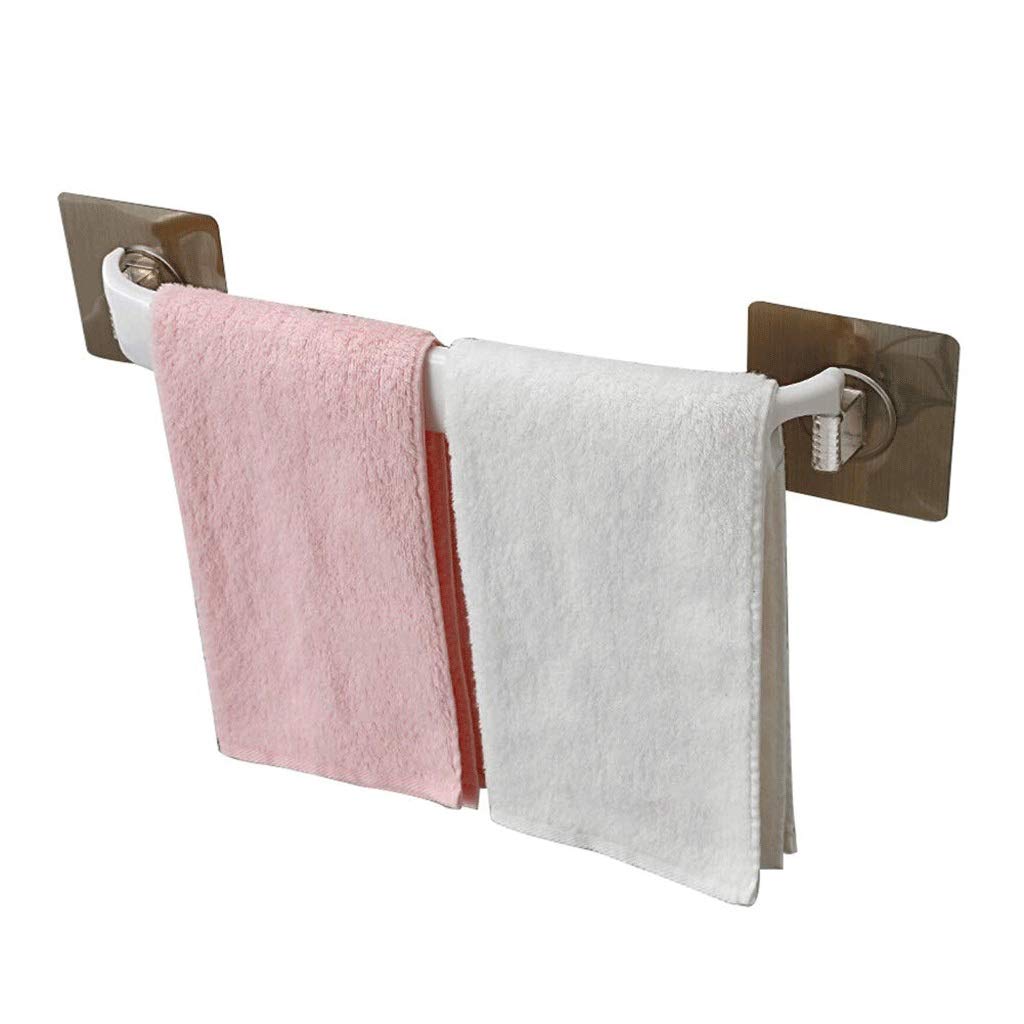 Stainless Steel Towel Bar - No Drill Bathroom Towel Rack with Strong Suction Cups for Kitchen, Bathroom & Laundry | Space-Saving Hanging Solution for Hand Towels, Dish Cloths & Washcloths