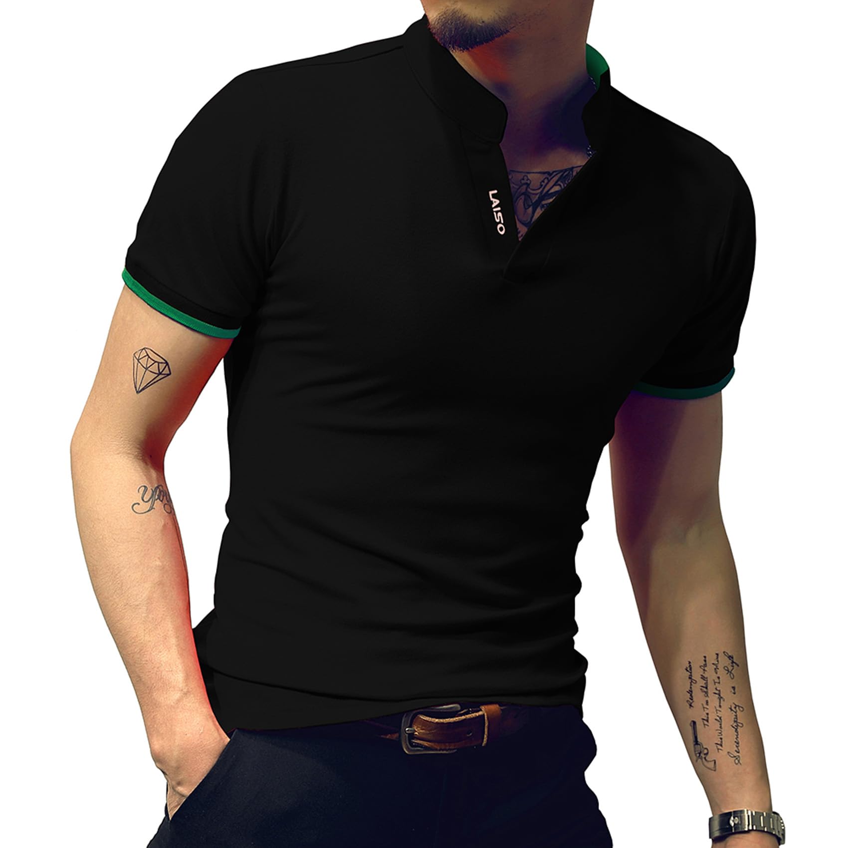 LOGEEYAR Men's Fashion Polo Henley Shirts - Slim Fit Cotton Short & Long Sleeve Casual T-Shirts for Men | Perfect for Office, Golf & Summer Outings