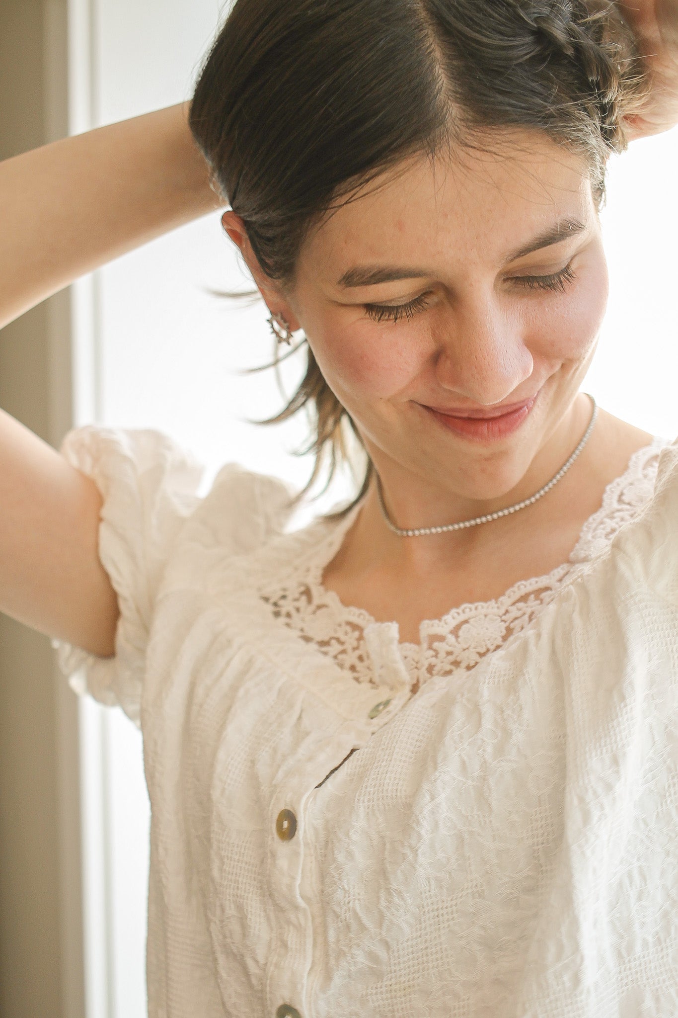 Elegant Josephine Rhodium Filled Necklace for Women - Perfect for Weddings, Anniversaries & Special Occasions