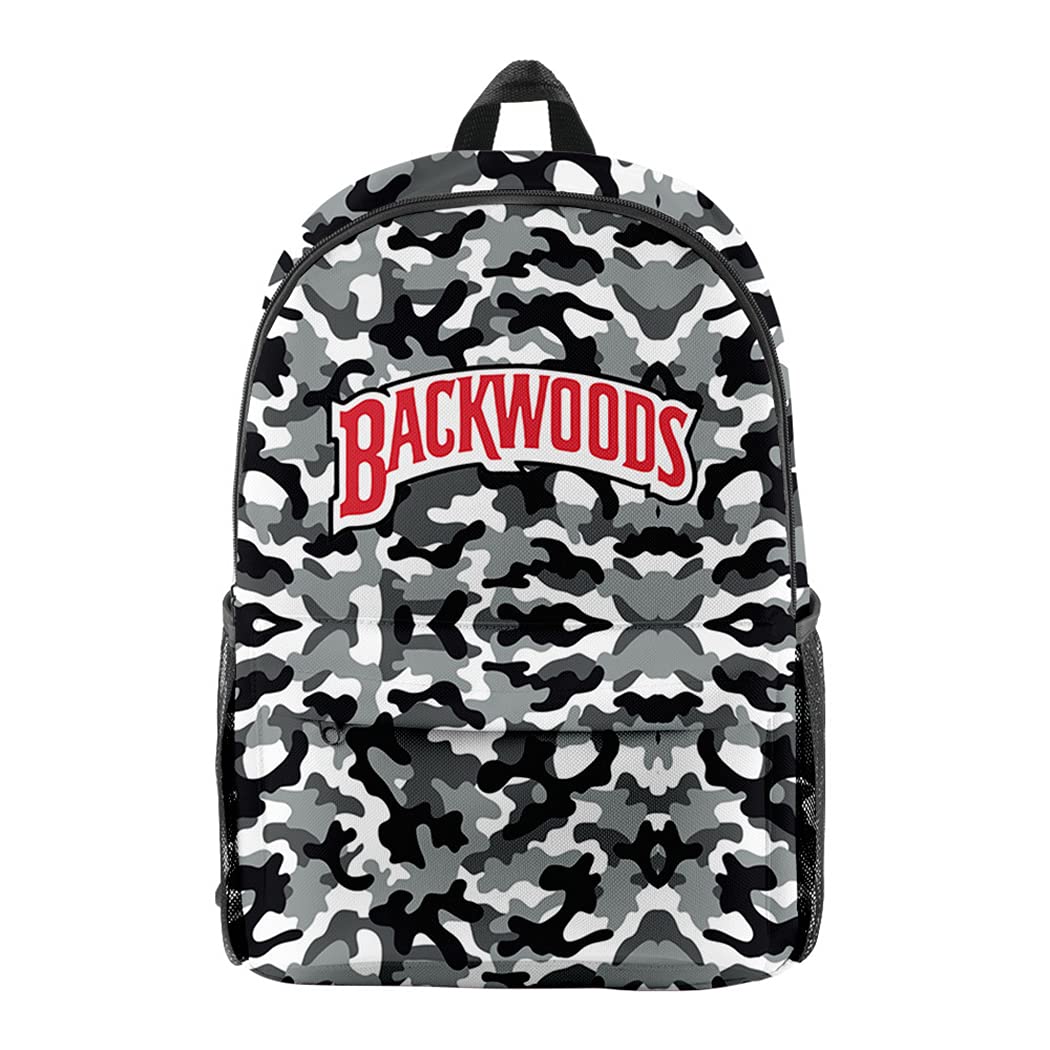 Zeruike BACKWOODS Cigar Backpack - 3D Printed Outdoor Sports Bag for Men & Women, Waterproof Laptop School Travel Backpack for Hiking, Camping & Daily Use