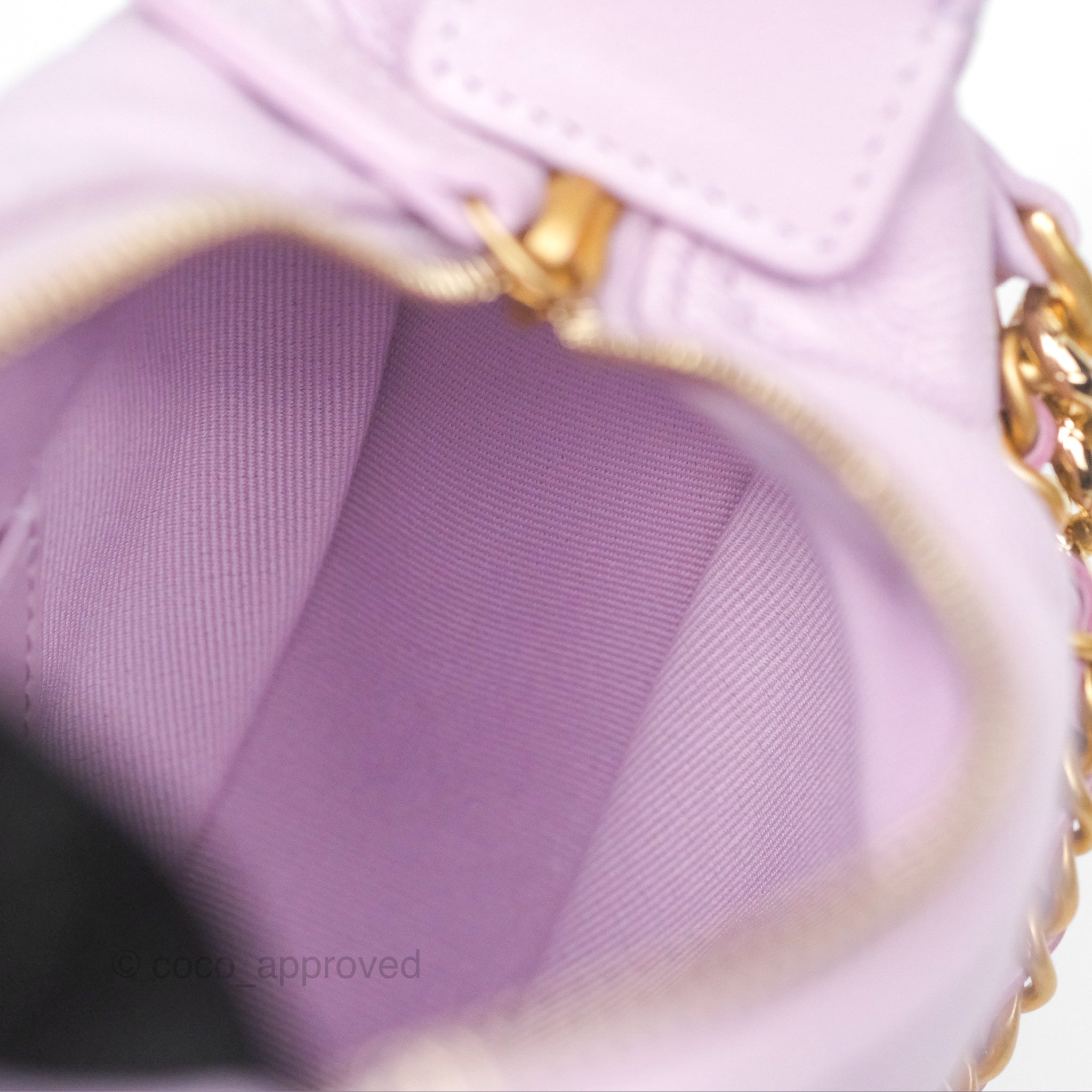 Chanel Bow Hobo Pouch Bag in Lilac Caviar Leather with Gold Hardware - Perfect for Evening Events & Luxury Gift Giving