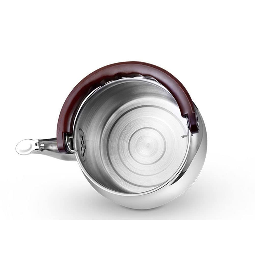 Stainless Steel Stovetop Tea Kettle - Large Capacity Teapot in 3 Sizes, Works with All Heat Sources, Anti-Scald Handle - Perfect for Home Brewing, Office Tea Time & Camping