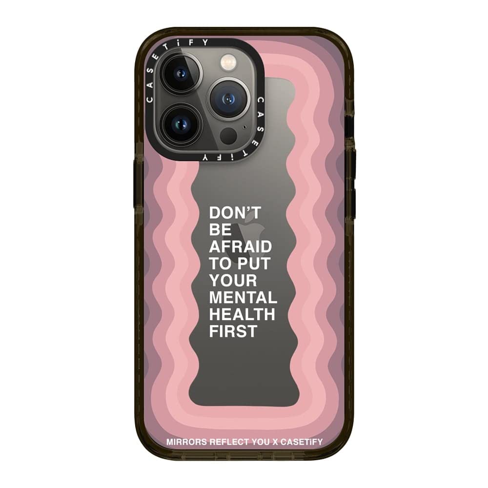 CASETiFY Impact Case for iPhone 13 Pro - Shatterproof Clear Black Phone Cover with Mirror Finish - Perfect for Night Out & Selfie Lovers