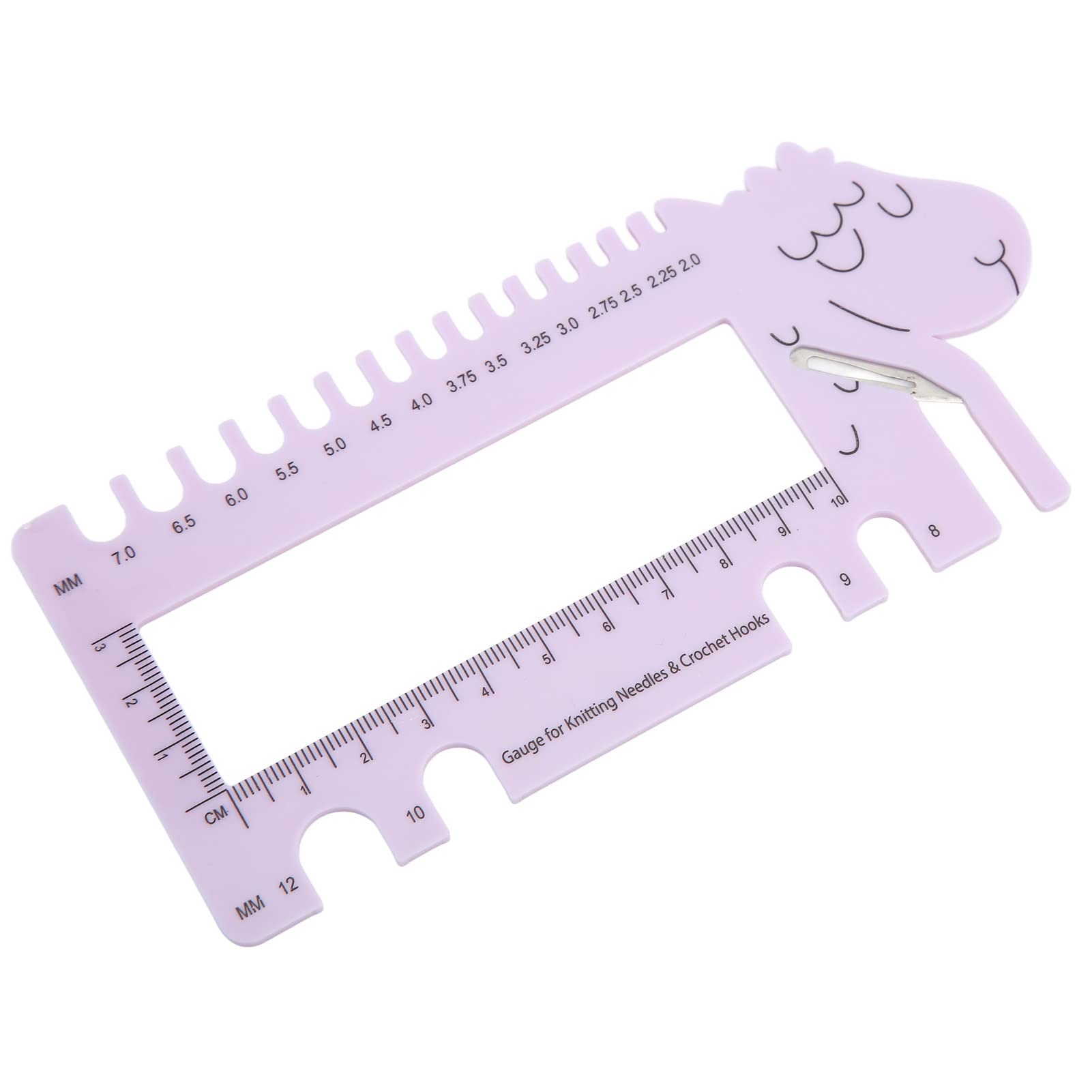 Durable Plastic Crochet Needle Gauge Ruler - Easy to Use Measuring Tool for Knitting & Crochet Projects | Perfect for Yarn Crafts, DIY Home Projects & Gift Making