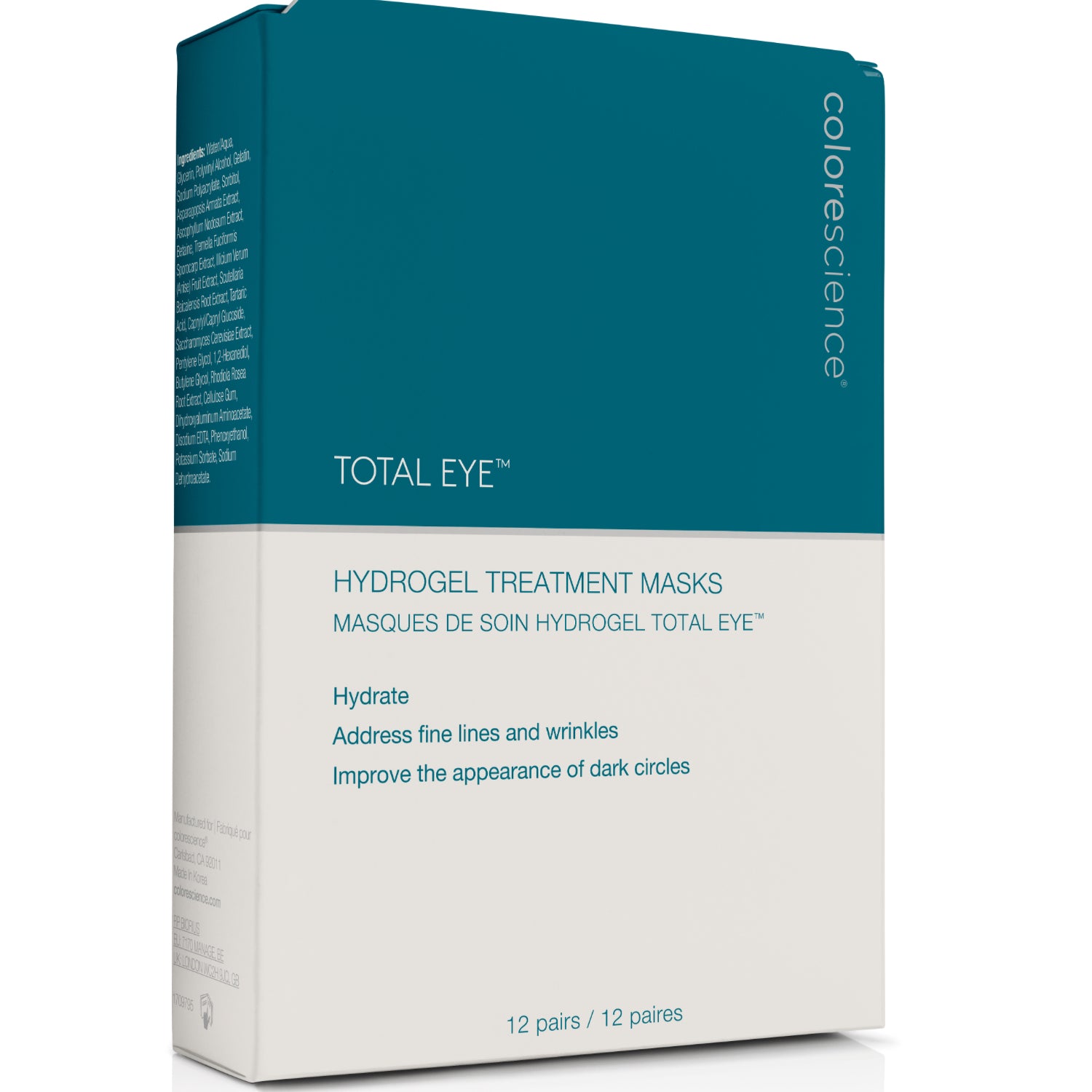 ColoreScience Total Eye Hydrogel Treatment Masks for Dark Circles & Puffiness - Hydrating Under Eye Patches for Brightening & Anti-Aging - Perfect for Skincare Routine, Travel & Spa Days