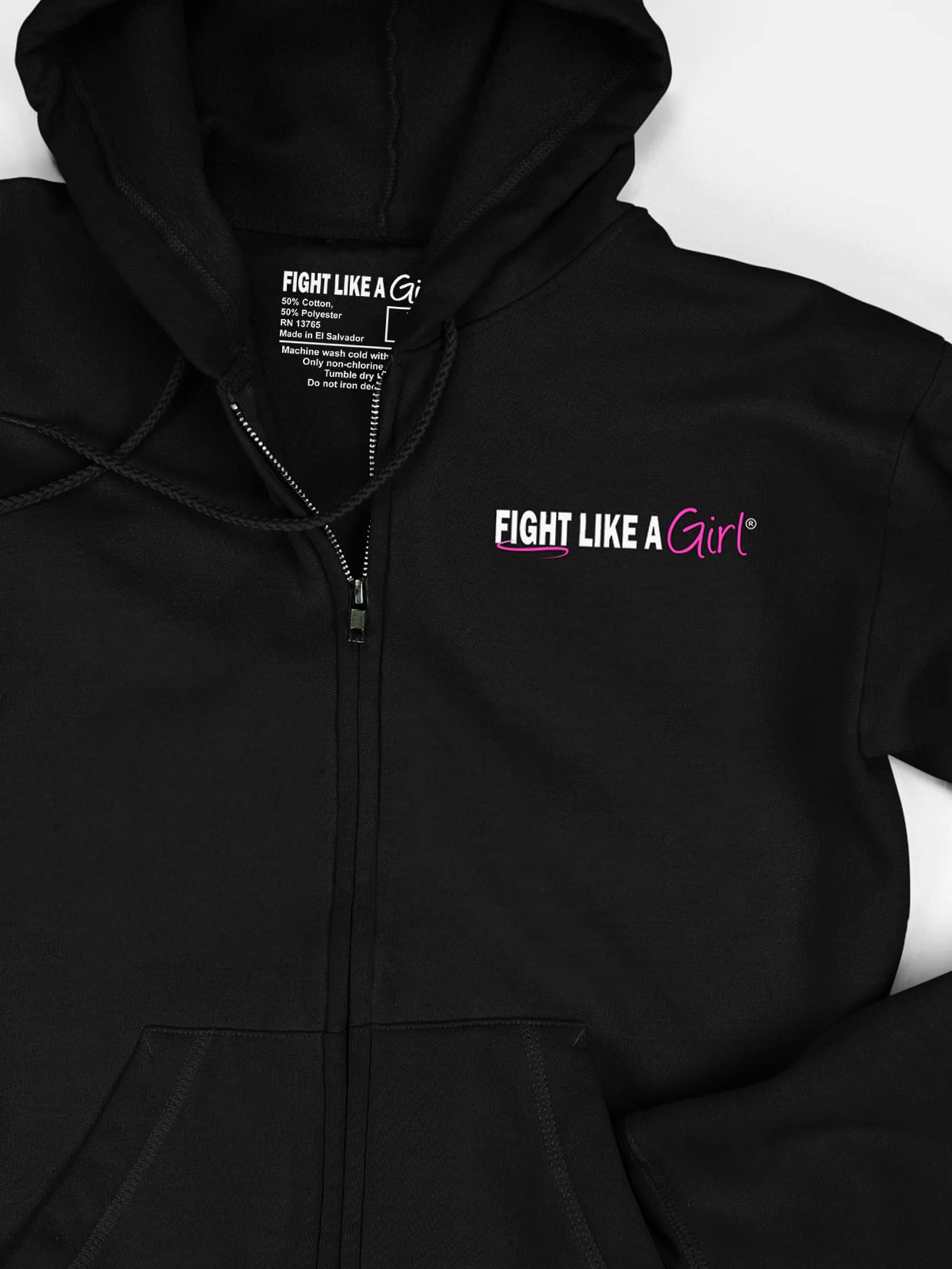 Fight Like a Girl Hybrid Unisex Zip-Up Hoodie - Stylish & Comfortable Pullover for Women & Men | Perfect for Gym, Casual Wear & Outdoor Activities