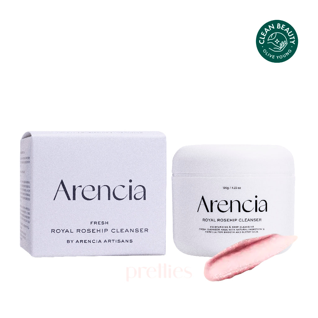 Arencia Fresh Royal Rosehip Cleanser 120g - Gentle Face Wash for Glowing Skin, Hydrating & Brightening - Perfect for Daily Skincare Routine & Sensitive Skin Care