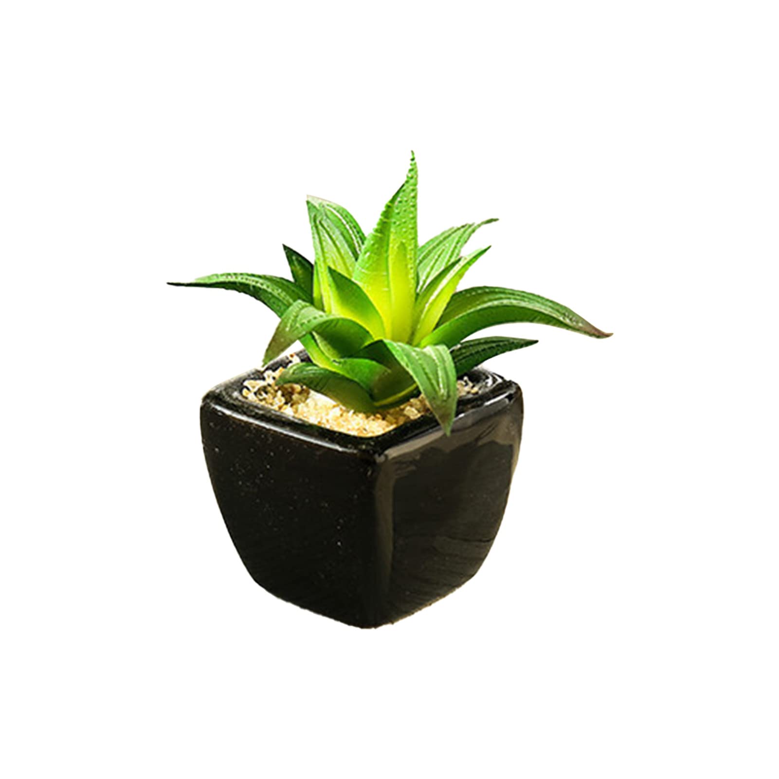 Artificial Succulent Plants in Mini PVC Pots - Easy Care Fake Plants for Home & Office Decor - Perfect for Desks, Shelves, and Tabletop Displays