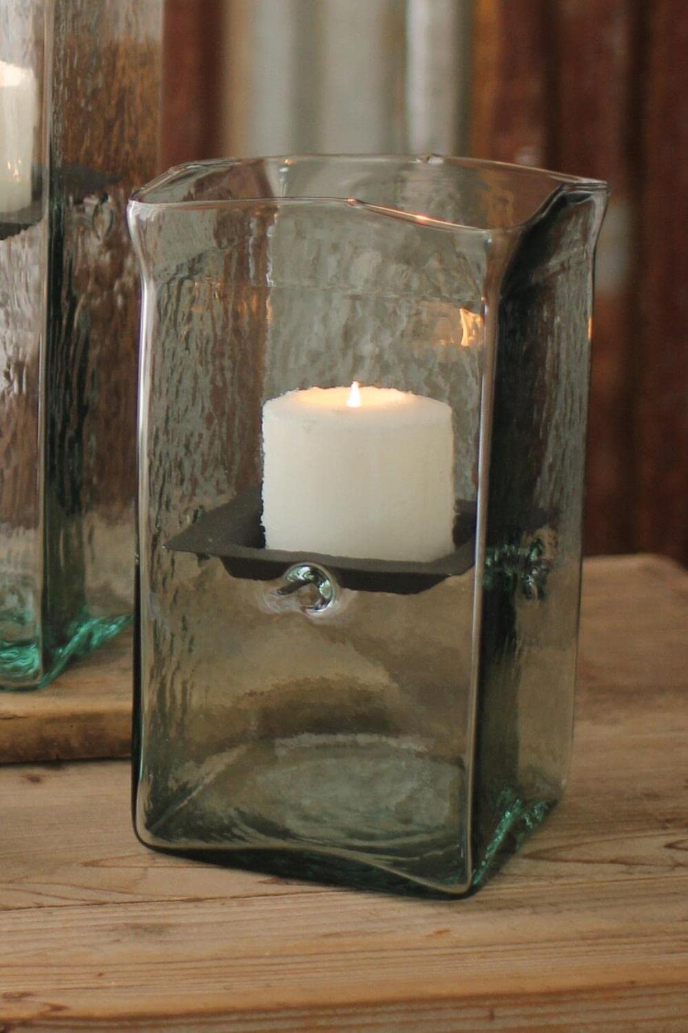 Kalalou CV2213 Clear Glass Hurricane Candle Holder - Elegant Home Decor for Weddings, Parties & Romantic Dinners
