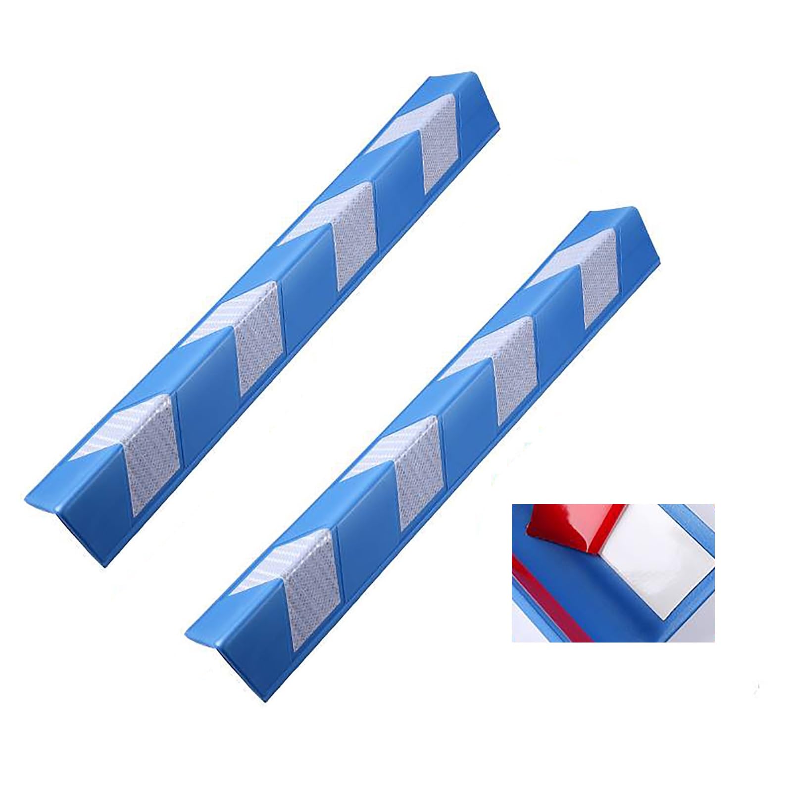 Garage Wall Protector - Heavy Duty Foam Wall Column Corner Guard for Parking Garages & Driveways | Reflective Wall Edge Protector with Bumper Guards (Blue) | Perfect for Home, Commercial & Industrial Use to Prevent Vehicle Damage