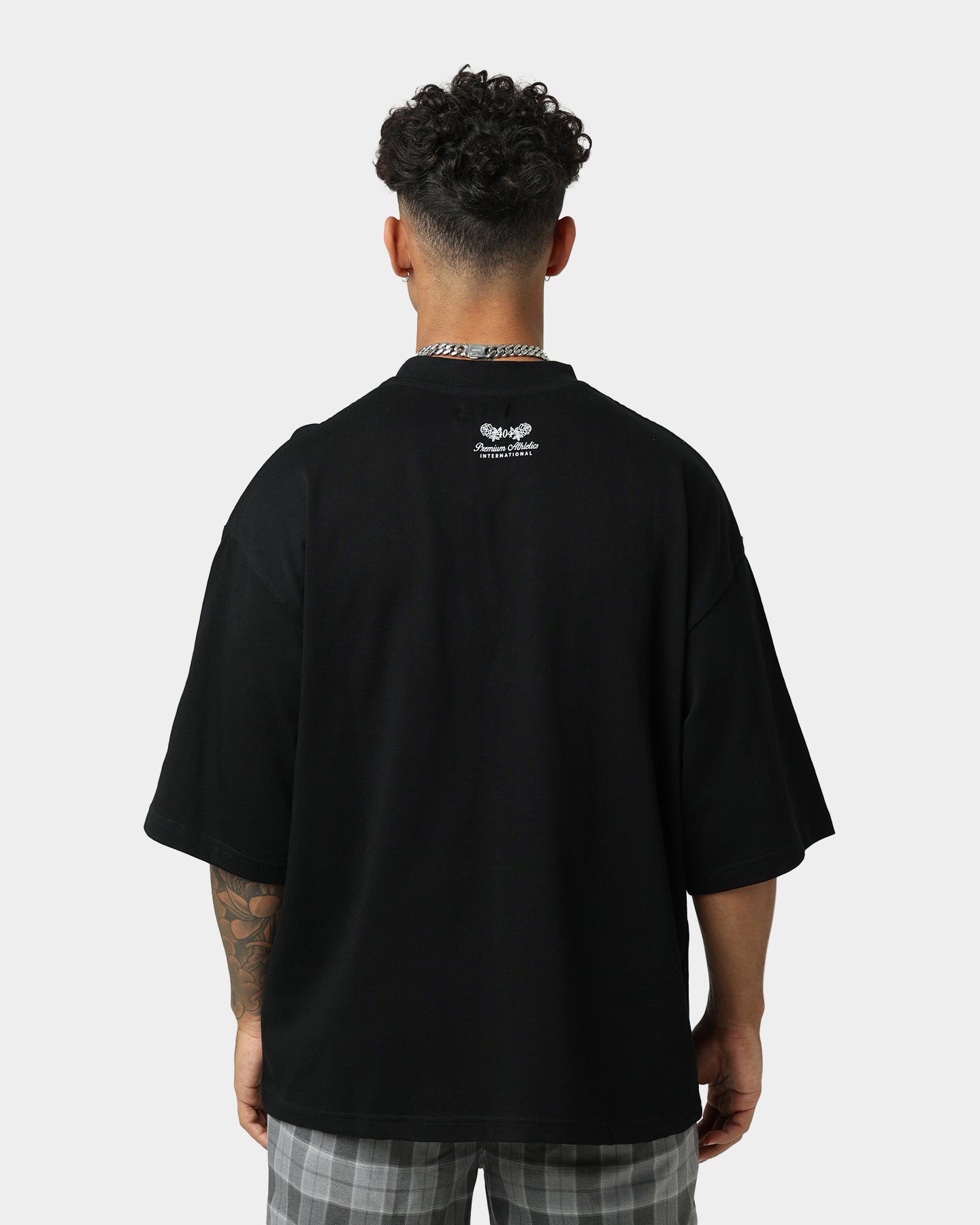 404 Premium Athletics Heritage T-Shirt for Men - Black Cotton Vintage Tee - Gym, Workout & Casual Wear