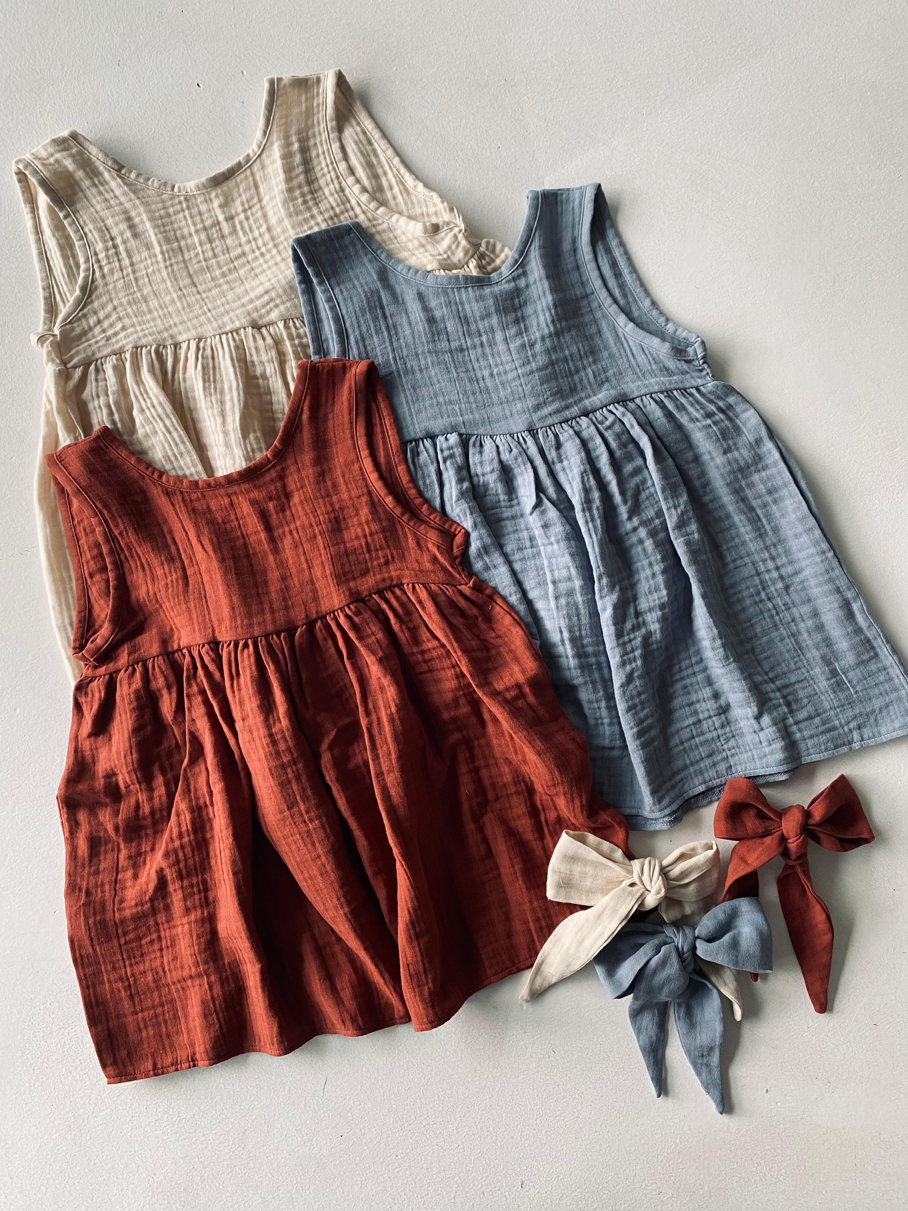 Muslin Baby Dress with Adjustable Straps - Soft & Breathable Cotton for Newborns & Infants - Perfect for Playtime, Outings & Special Occasions