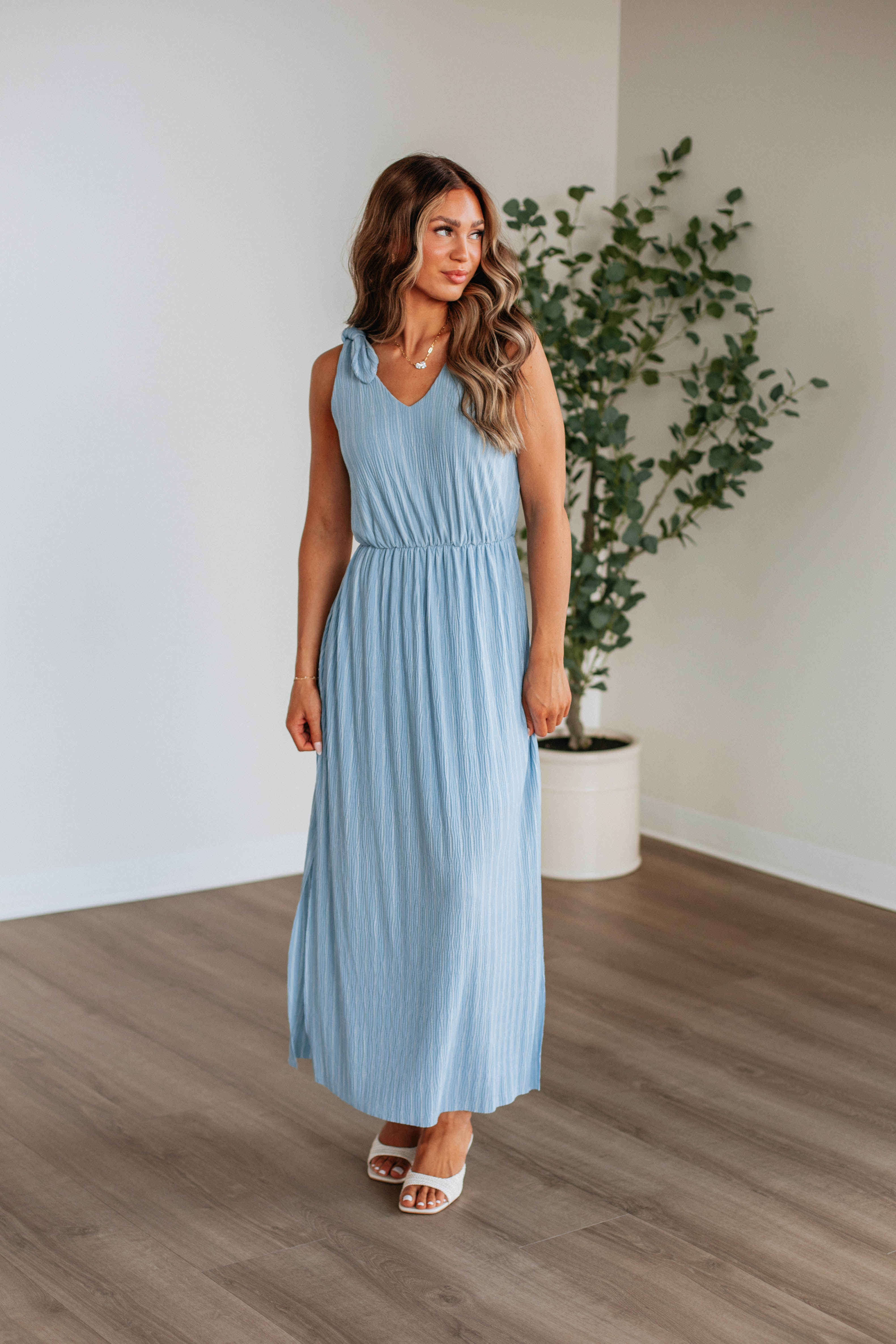 Danetta Striped Dress - Chambray Mix Casual Summer Dress for Women | Perfect for Beach, Vacation & Everyday Wear