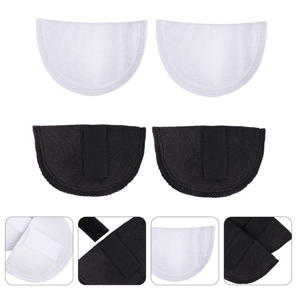 EXCEART 2 Pairs Shoulder Pads with Hook and Loop Tape - Sponge Foam Shoulder Pads for Men & Women - Suit Jacket Shoulder Pads for Knitwear, Dresses & Formal Attire - Perfect for Tailoring, Costumes & Professional Outfits