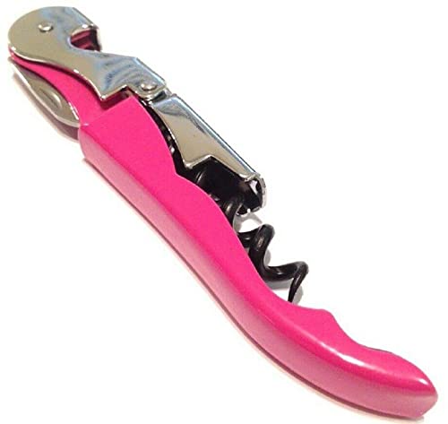 Signatupr 22 Pink Corkscrews - Double Hinged Waiter's Key Bottle Opener with Foil Cutter | Bar Accessories for Wine Bottles | Perfect for Restaurants, Bars & Home Entertaining