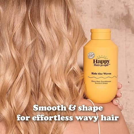 Happy Hair People Ride The Waves Conditioner - 12 fl oz for Curly & Wavy Hair | Gentle Makeup Removal Pads | Hydrating Hair Care & Skin Cleansing for Daily Beauty Routine