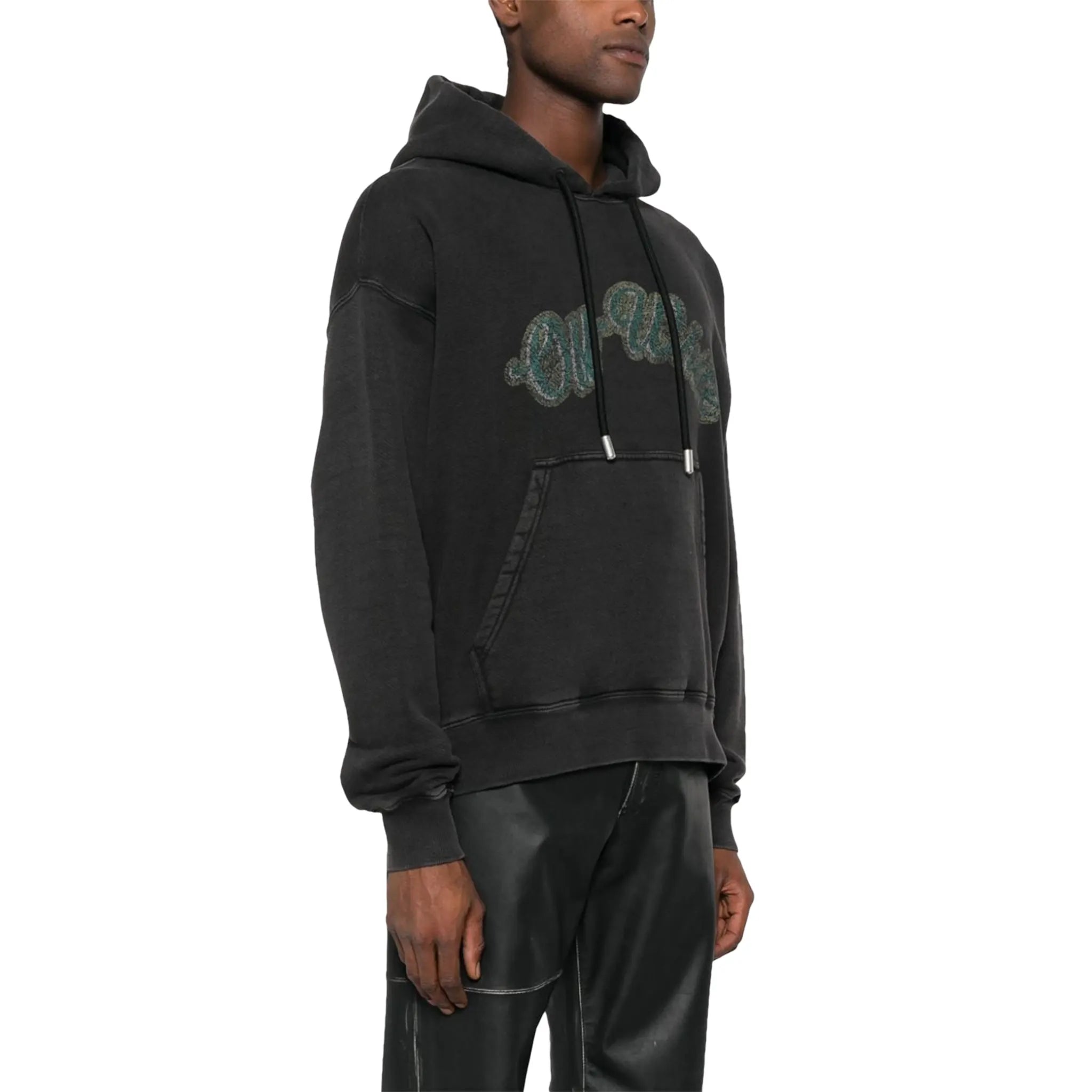Off White Bacchus Skate Black Hoodie - Men's Streetwear Pullover for Skateboarding & Urban Fashion | Perfect for Casual Outfits & Street Style