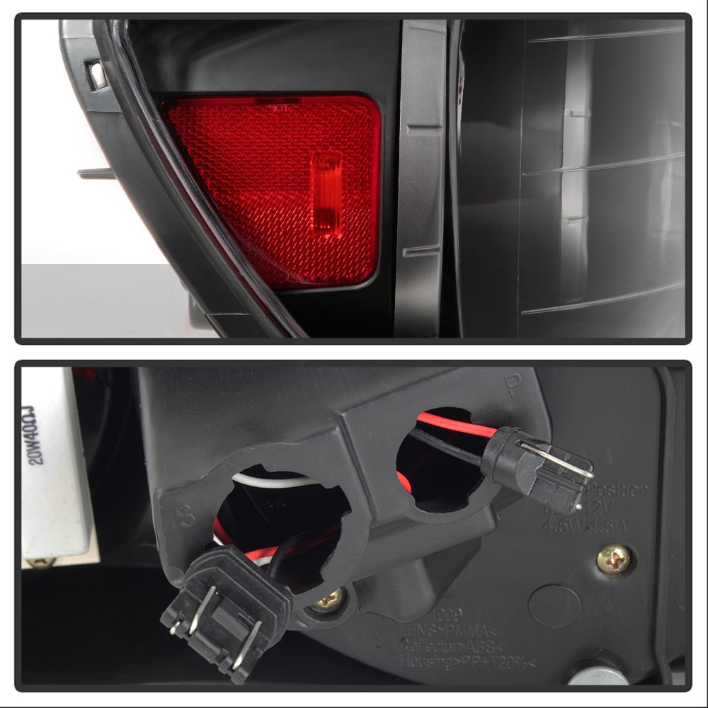 Xtune LED Tail Lights for Cars - Black (ALT-ON-HS2K00-LED-BK) | High Visibility Brake Lights for Night Driving & Enhanced Vehicle Safety