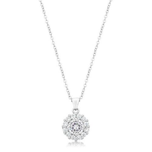 Bella Bridal Pendant Necklace - Elegant Clear Crystal Jewelry for Weddings, Anniversaries & Special Occasions