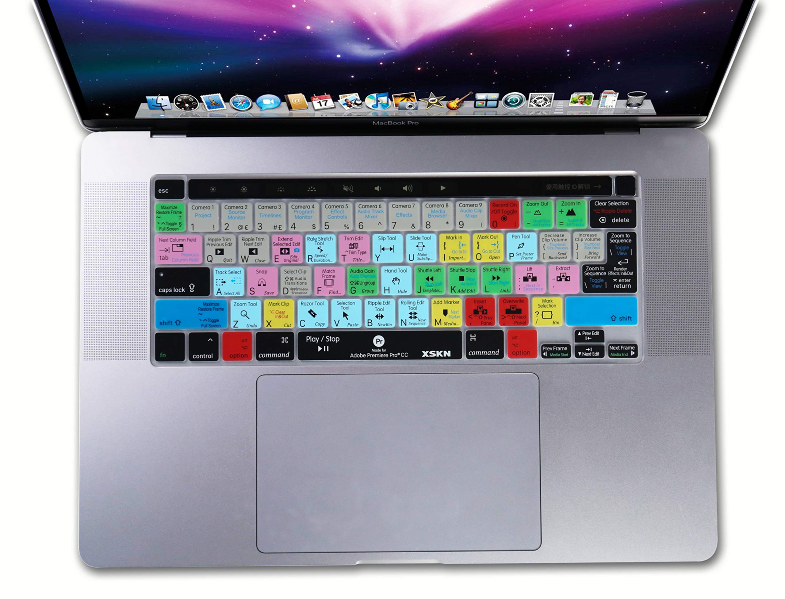 XSKN Premiere Pro CC Silicone Shortcut Keyboard Cover - Compatible with MacBook Pro 16