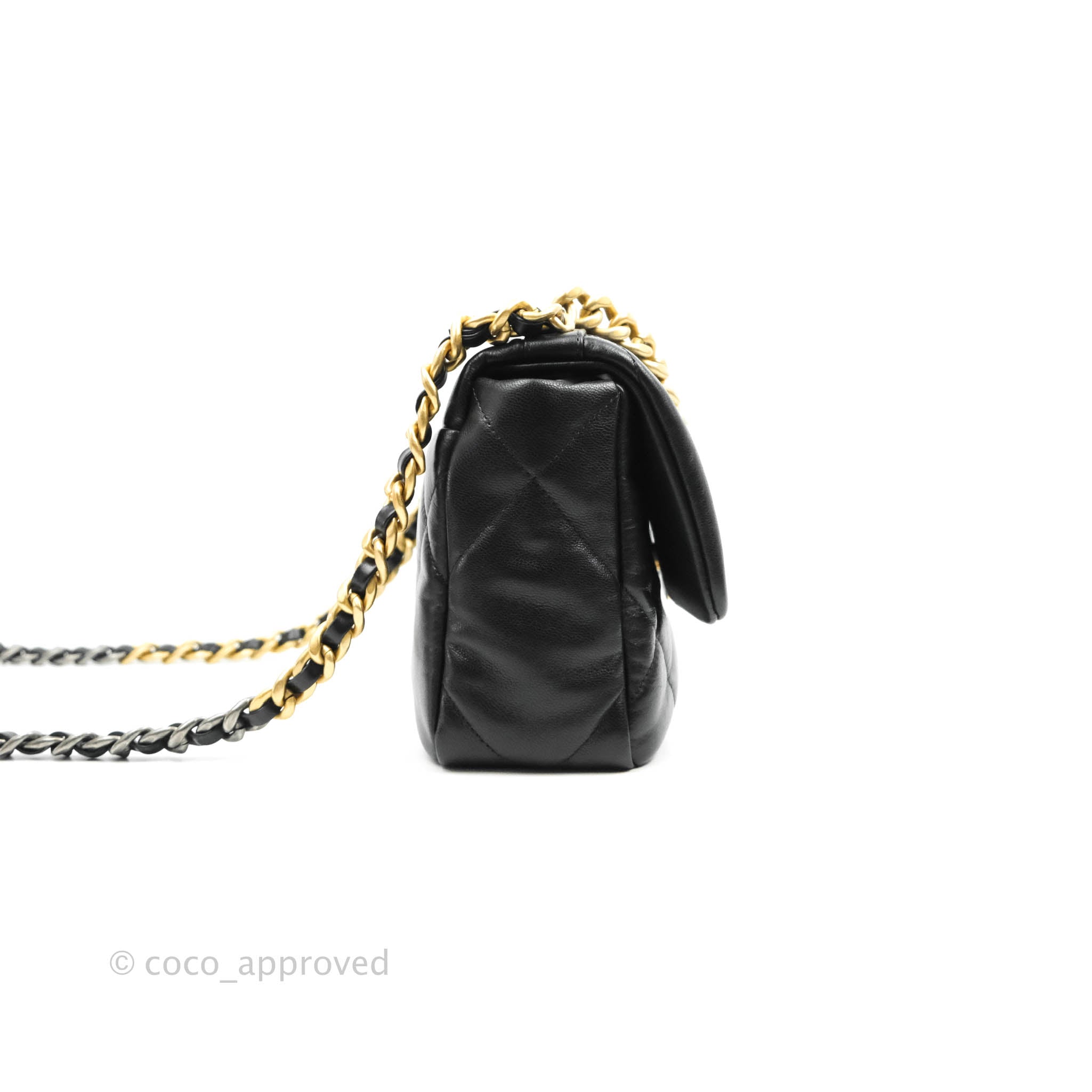 Chanel 19 Small Flap Bag Black Goatskin Mixed Hardware - Luxury Designer Handbag for Women | Perfect for Evening Events, Date Nights & Special Occasions