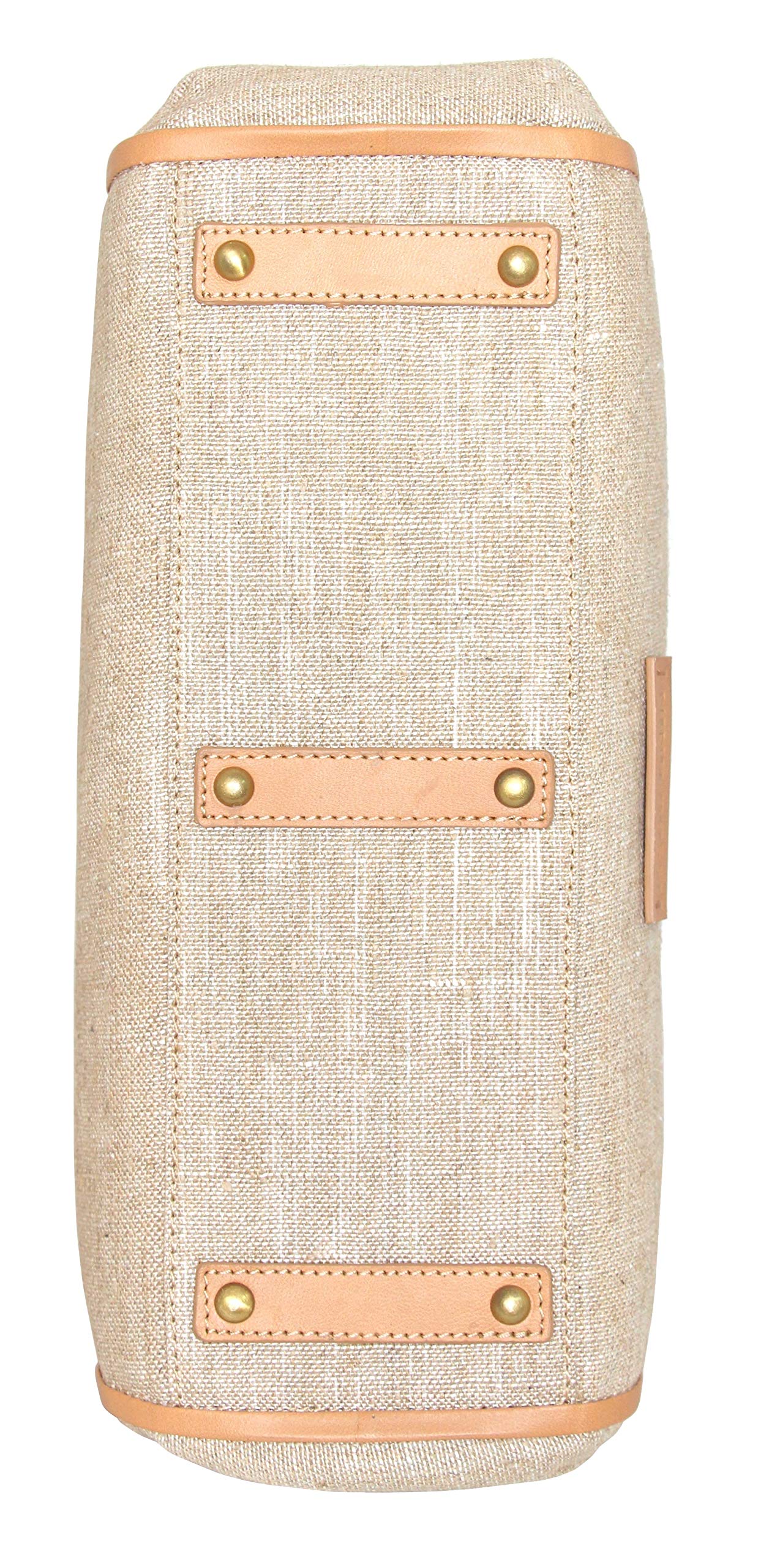 Stylish Britney Linen & Leather Satchel Handbag - Fashionable Crossbody Purse for Women, Perfect for Work, Travel & Everyday Use