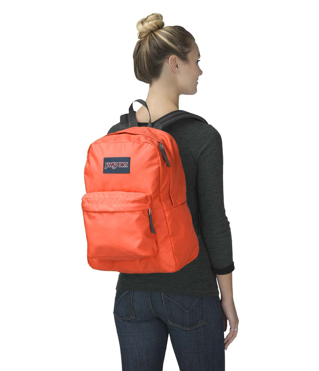 JANSPORT Superbreak Backpack - Lightweight Laptop Backpack for School, College & Travel - Tahitian Orange - Durable Bookbag for Students & Professionals - Perfect for Work, Commuting & Outdoor Adventures