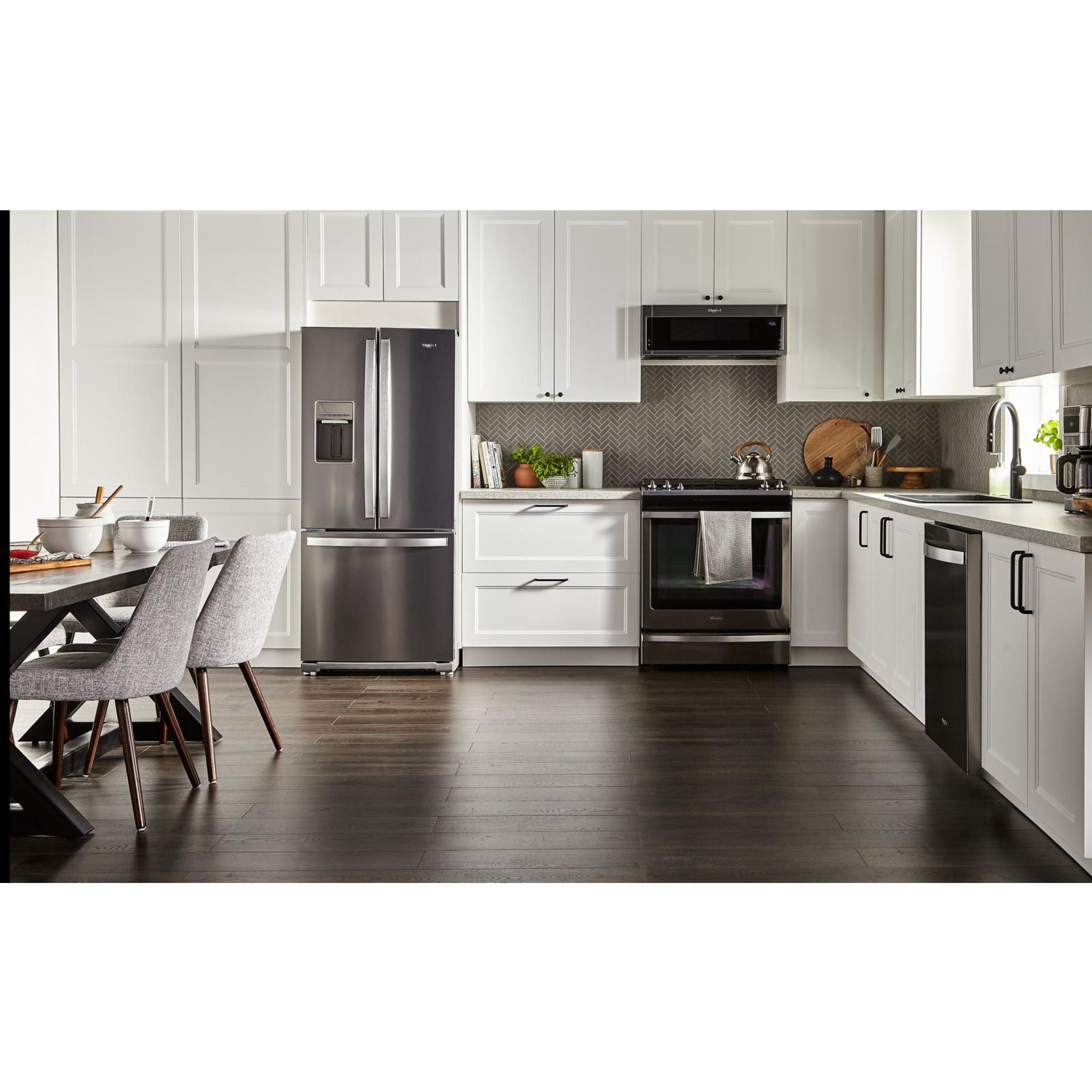 Whirlpool WRF560SEHZ 36 Inch French Door Refrigerator - Fingerprint Resistant Stainless Steel, Energy Star Certified, Large Capacity Fridge for Modern Kitchen & Family Use