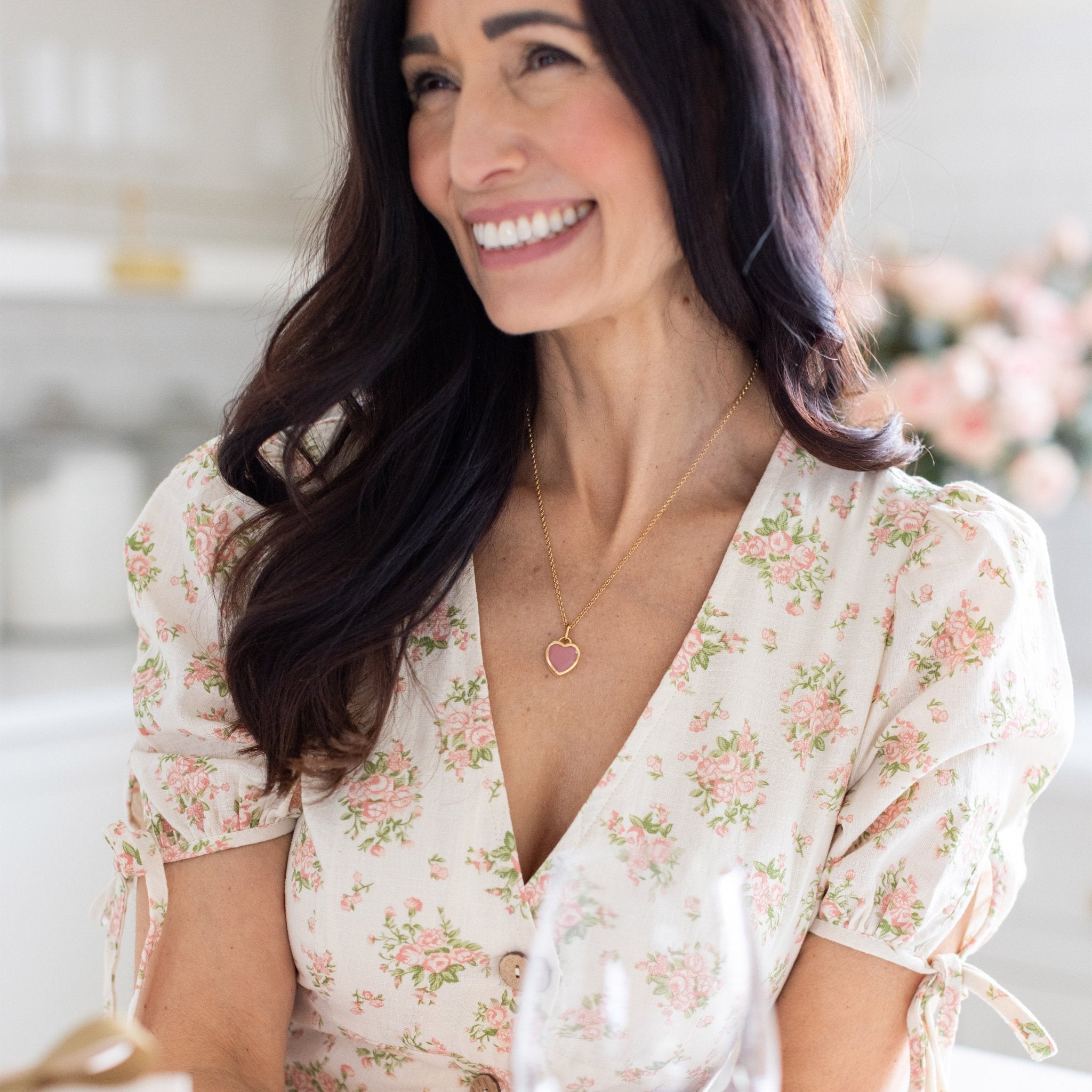 FRAICHE Sweetheart Gemstone Locket Necklace - Blush Pink Quartz & Gold Plated Pendant | Romantic Jewelry Gift for Her | Perfect for Valentine's Day, Anniversary & Special Occasions