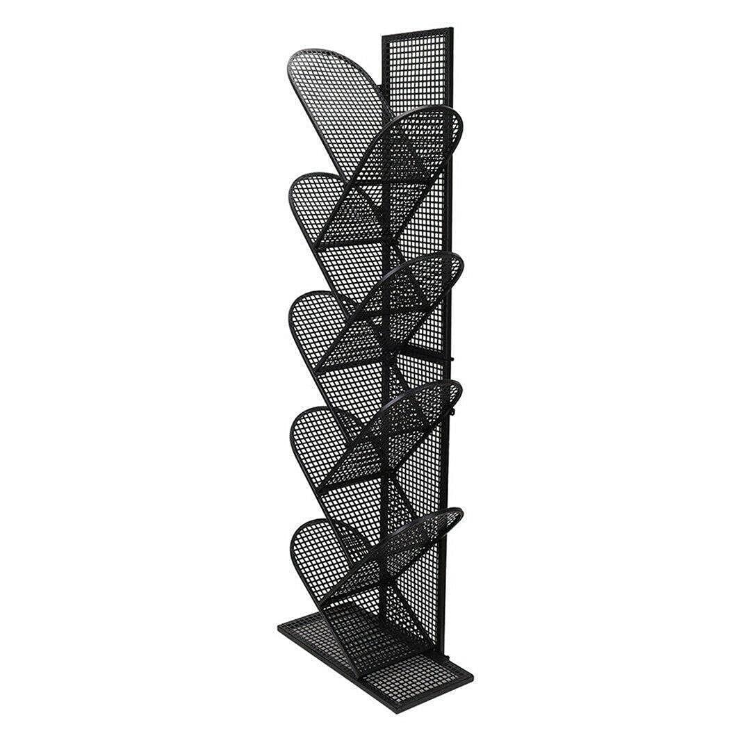 8-Shelf Metal Bookcase - Black Storage Bookshelf for Office, Home & Library | Sturdy Shelving Unit for Books, Decor & Organizing Supplies