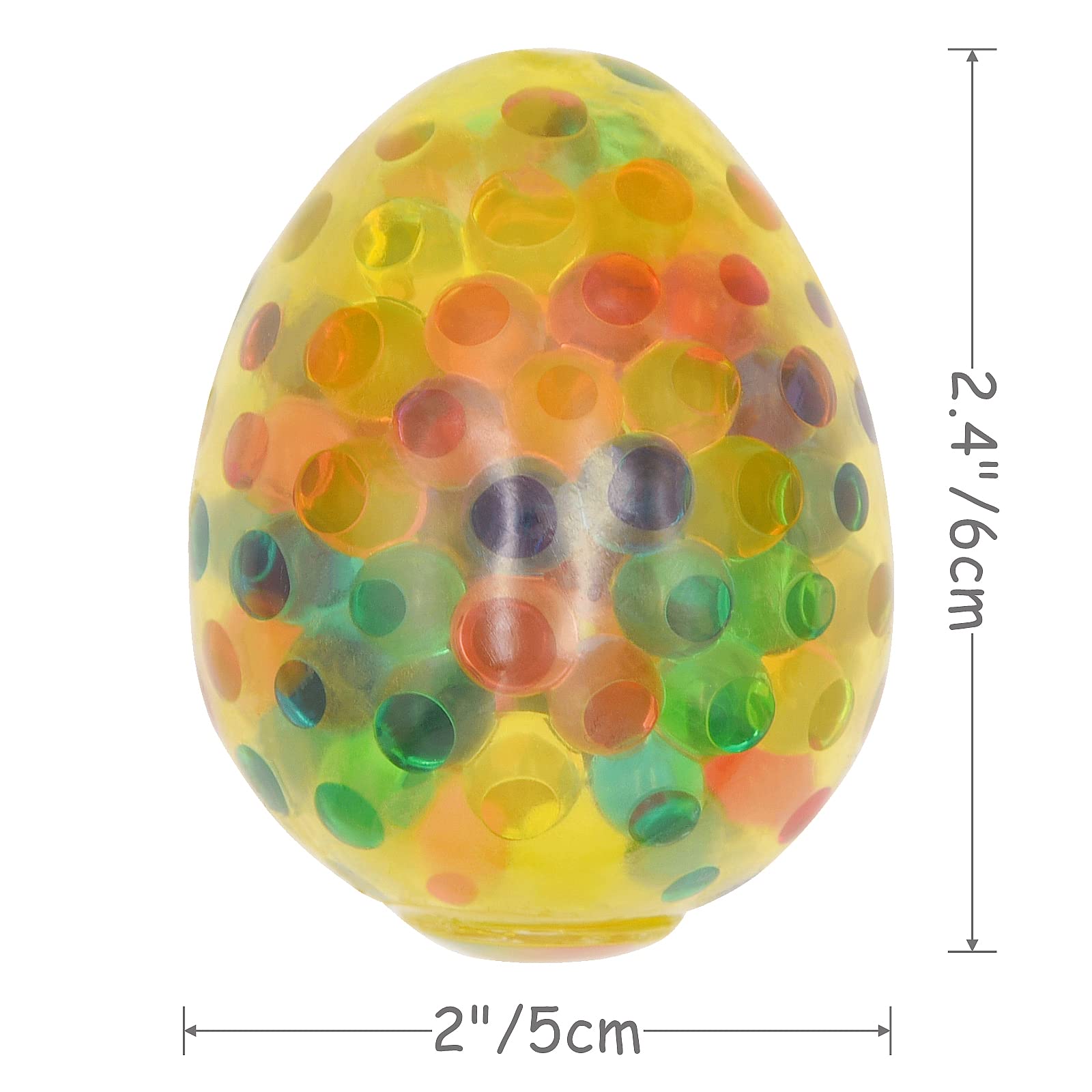 5 Pack Easter Eggs Stress Balls - Squishy Squeeze Toys for Kids & Adults - Easter Egg Hunt, Basket Stuffers, Party Favors & Gifts - Perfect for Stress Relief, Classroom Rewards & Sensory Play