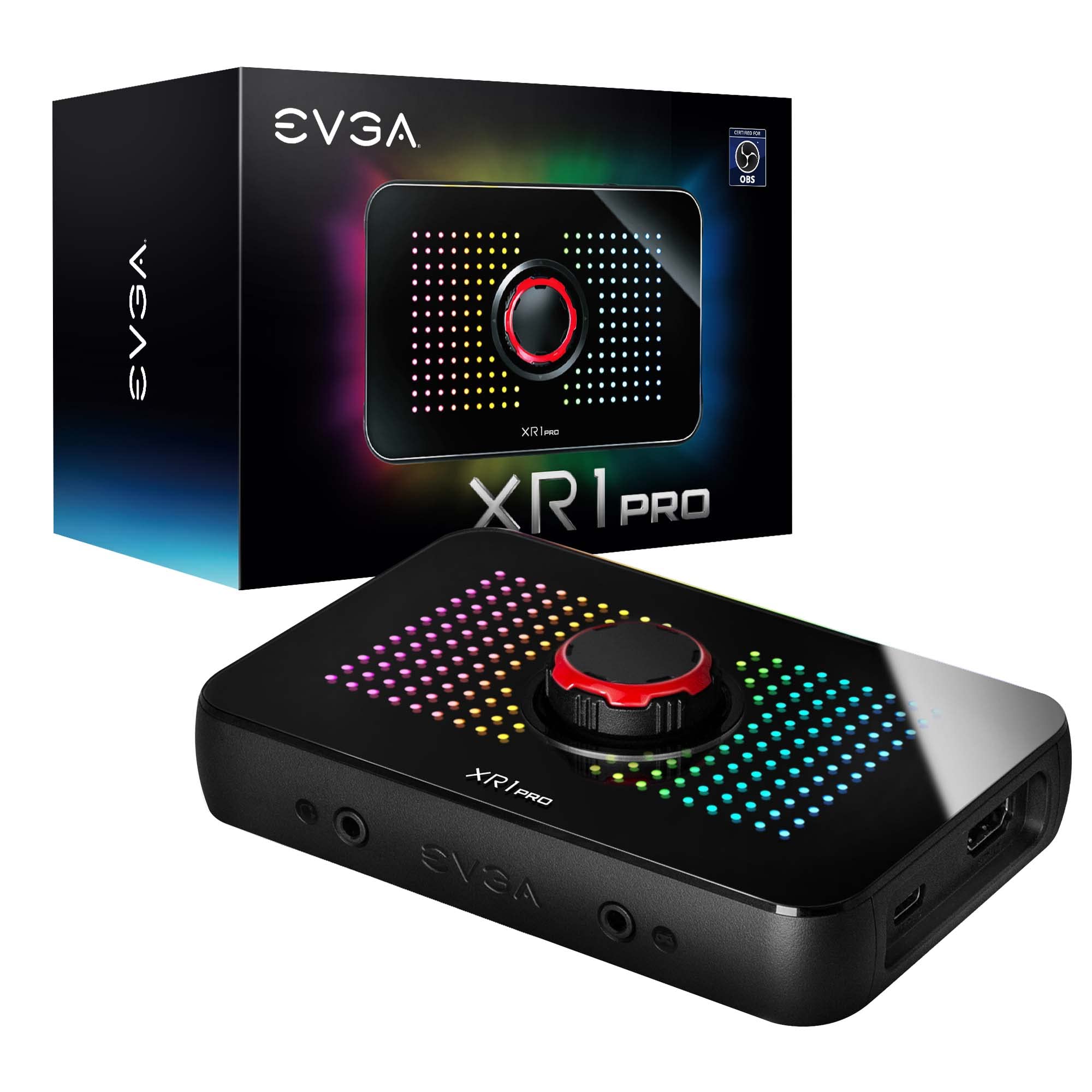 EVGA XR1 Pro Capture Card - 4K HDR 1440p 60fps USB 3.1 Gaming Video Recorder with Audio Mixer & ARGB | Compatible with OBS, PC, PS5, Xbox Series X/S, Nintendo Switch | Perfect for Live Streaming, Game Recording & Content Creation