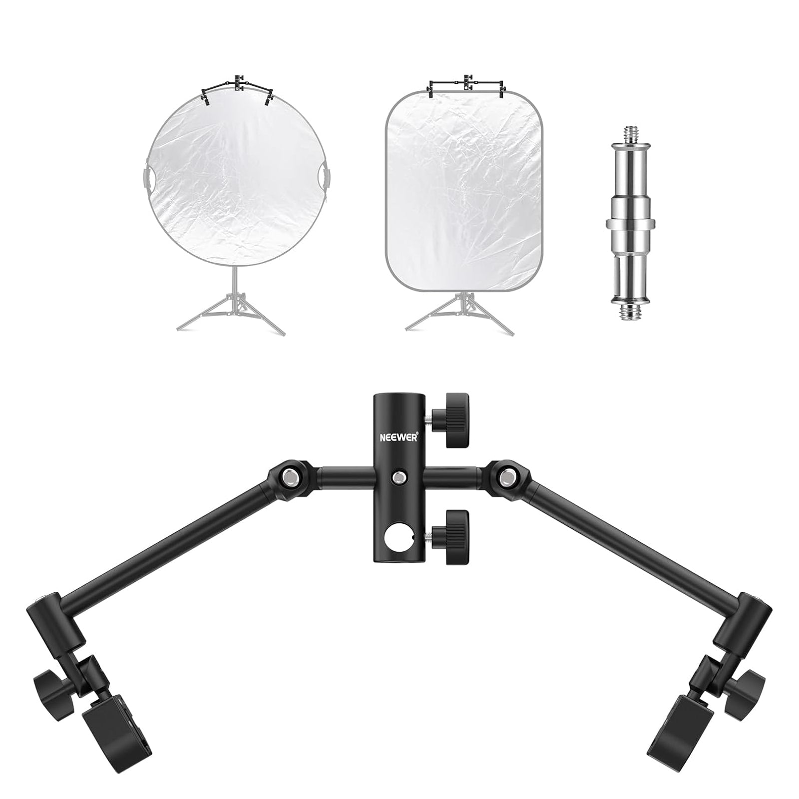 NEEWER CL 05 Portable Collapsible Backdrop Holder Stand - Lightweight Photography Background Support for Studio, YouTube Videos & Live Streaming