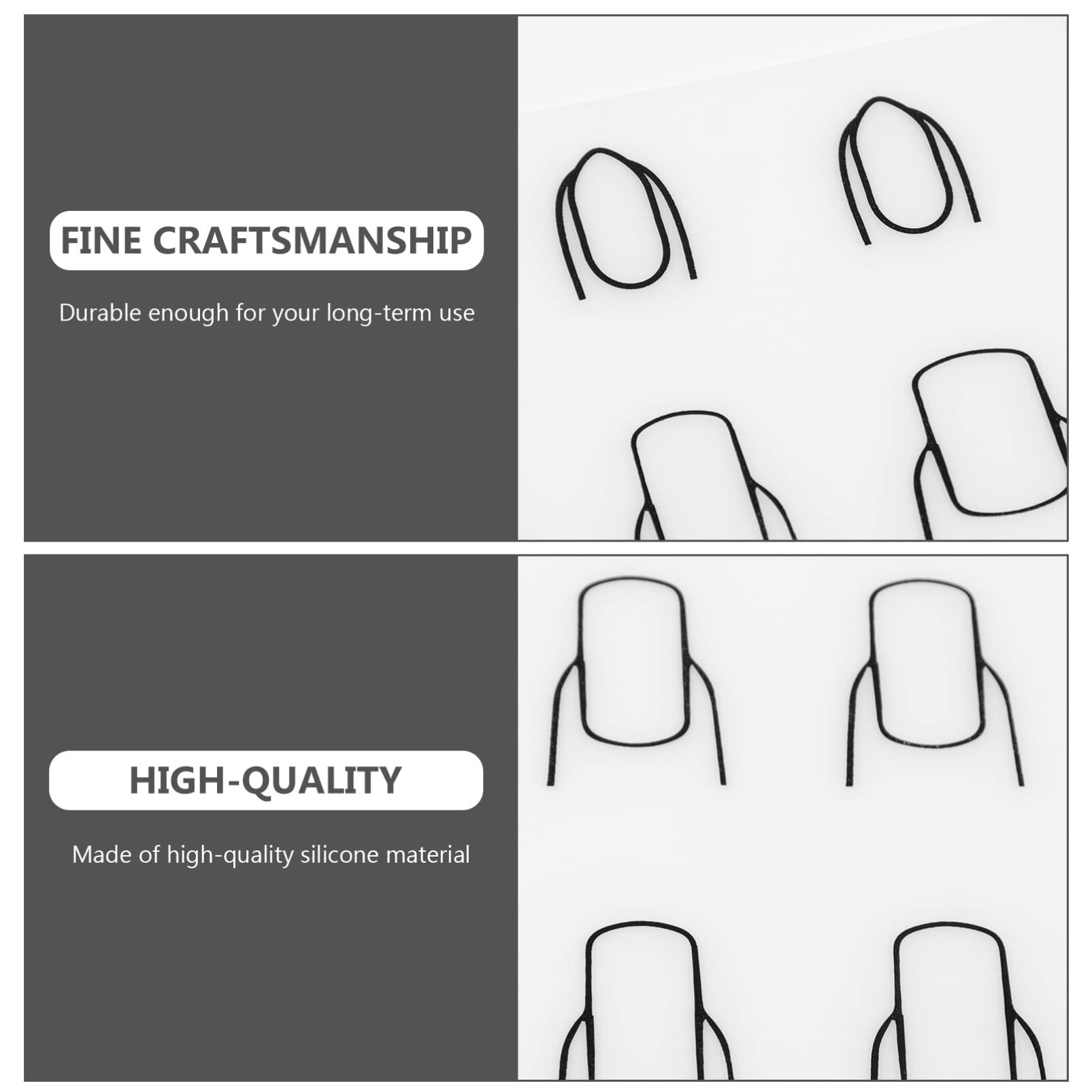FOMIYES 3-Piece Silicone Nail Art Mat Set for Nail Stamping & Manicure Training - Reusable Nail Coloring Mat (2pcs x 3) - Perfect for DIY Nail Art, Salon Practice & Home Manicures