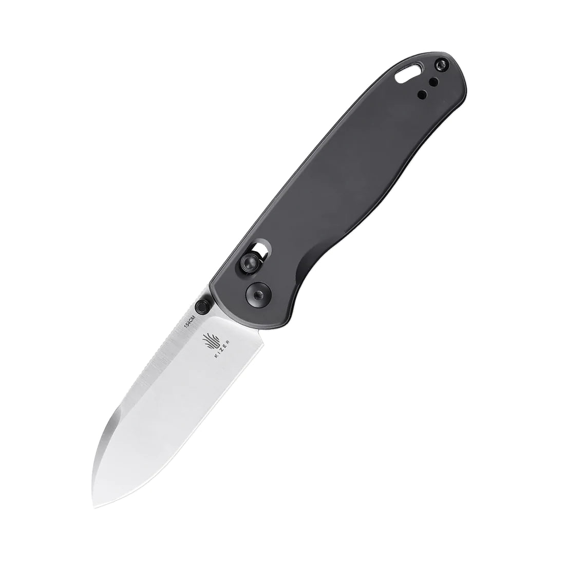 Kizer V3619C1 Vanguard Drop Bear Folding Knife - S35VN Steel Satin Drop Point Blade & GM Aluminum Handles - EDC Pocket Knife for Camping, Hiking, and Outdoor Survival