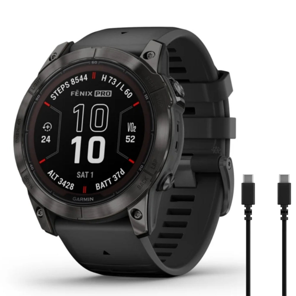 Garmin Fenix 7X Pro Solar Sapphire Smartwatch with GPS, ECG & Solar Charging - Premium Multisport GPS Watch for Running, Hiking, Swimming & Outdoor Adventures