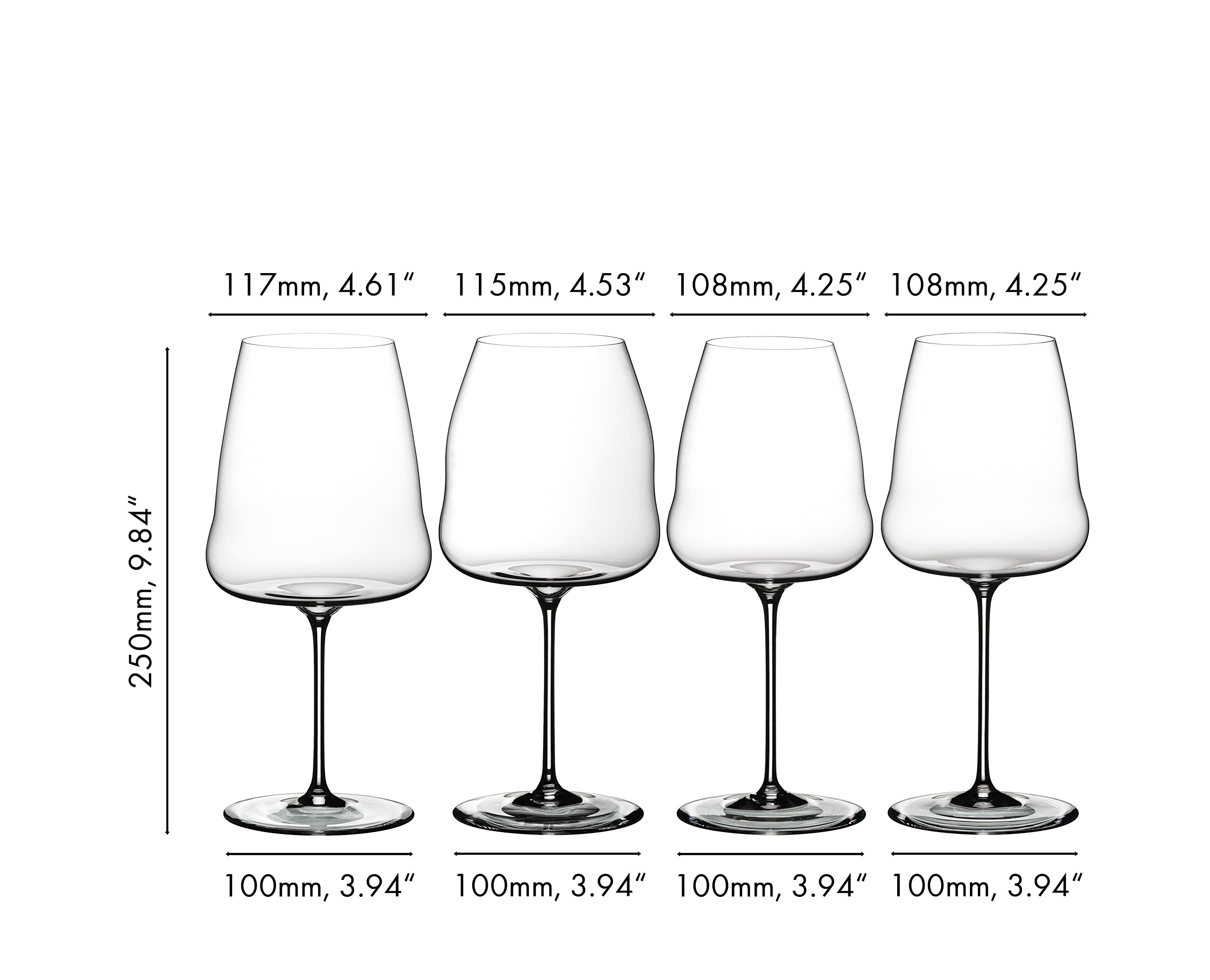Riedel Winewings Tasting Set - Premium Crystal Wine Glasses for Red & White Wine Tasting - Perfect for Wine Enthusiasts, Sommeliers & Home Entertaining