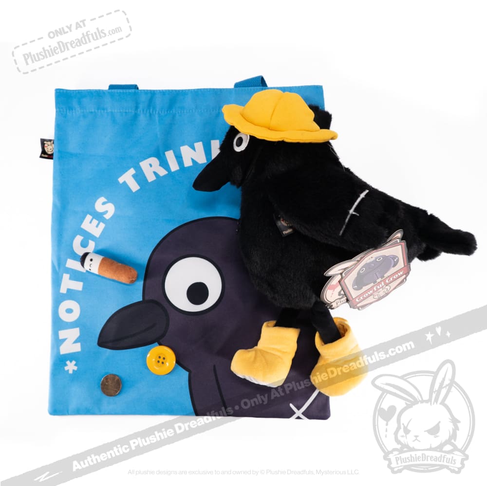 Plushie Dreadfuls Crowful Crow Stuffed Animal Toy - Cute & Soft Plush Crow for Halloween Decor, Gothic Gifts & Kawaii Collectibles