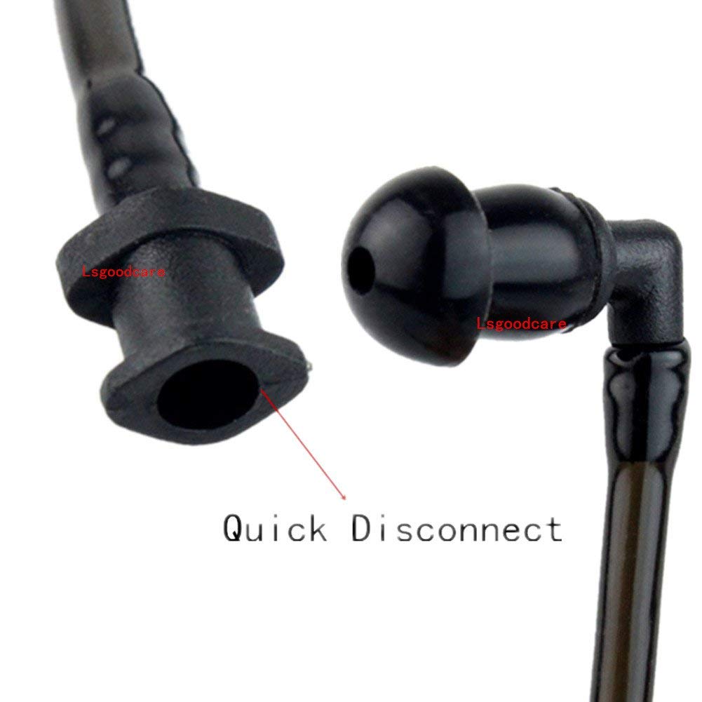 Lsgoodcare 20Pcs Replacement Covert Acoustic Air Coil Audio Tube Earbuds - Black - Compatible with Motorola, Kenwood, Icom, Yaesu - Secure & Clear Communication for Security, Surveillance & Two-Way Radio Use