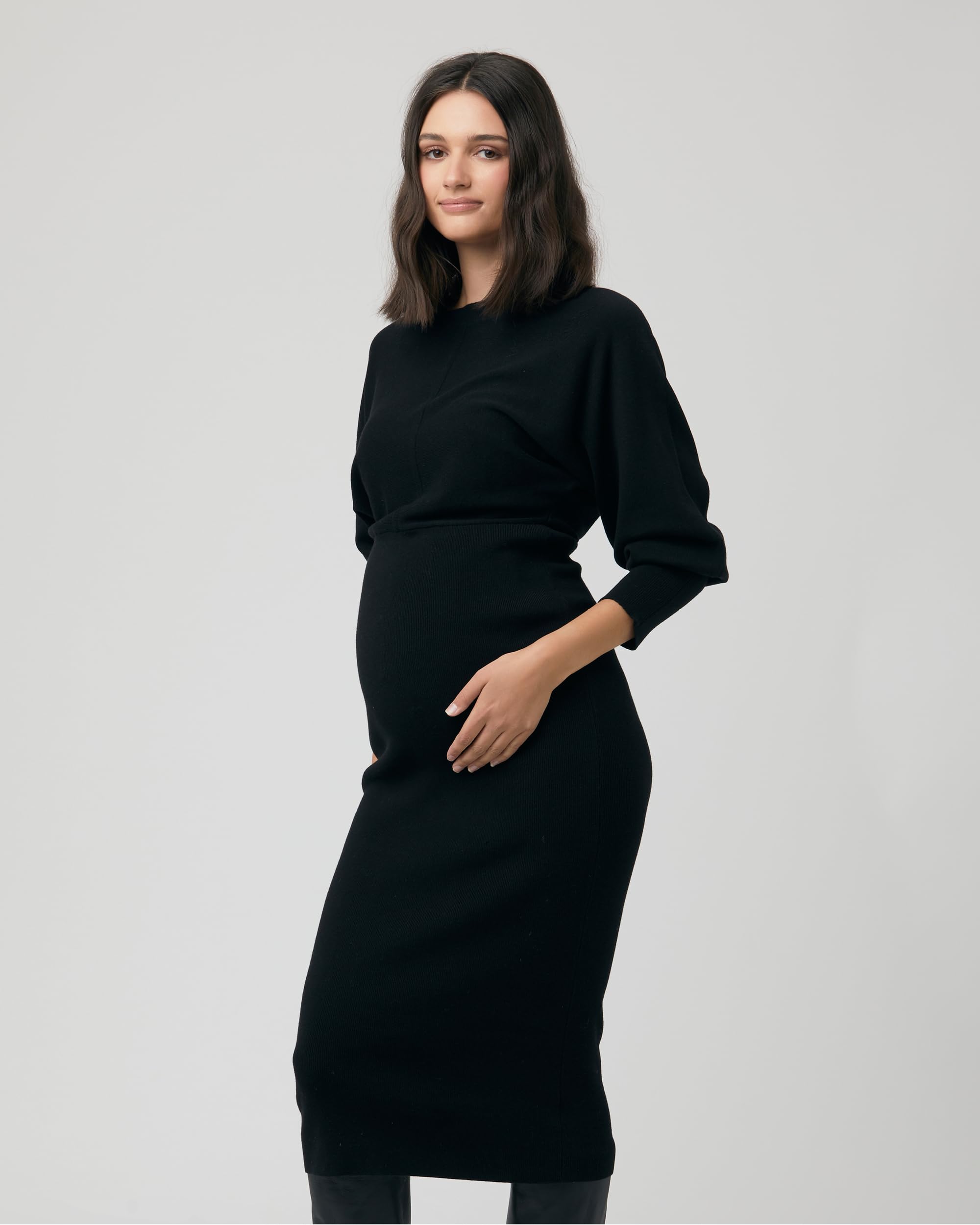 Sloane Knit Dress for Women - Soft & Comfortable Black Knitted Dress for Casual Wear, Office, and Date Nights