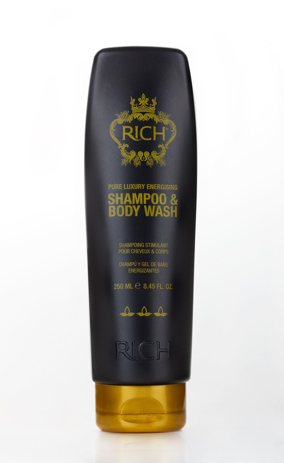 RICH Hair Care Pure Luxury Energizing Shampoo & Body Wash - 8.45 oz | Sulfate-Free & Hydrating Formula for Men & Women | Perfect for Daily Shower & Travel