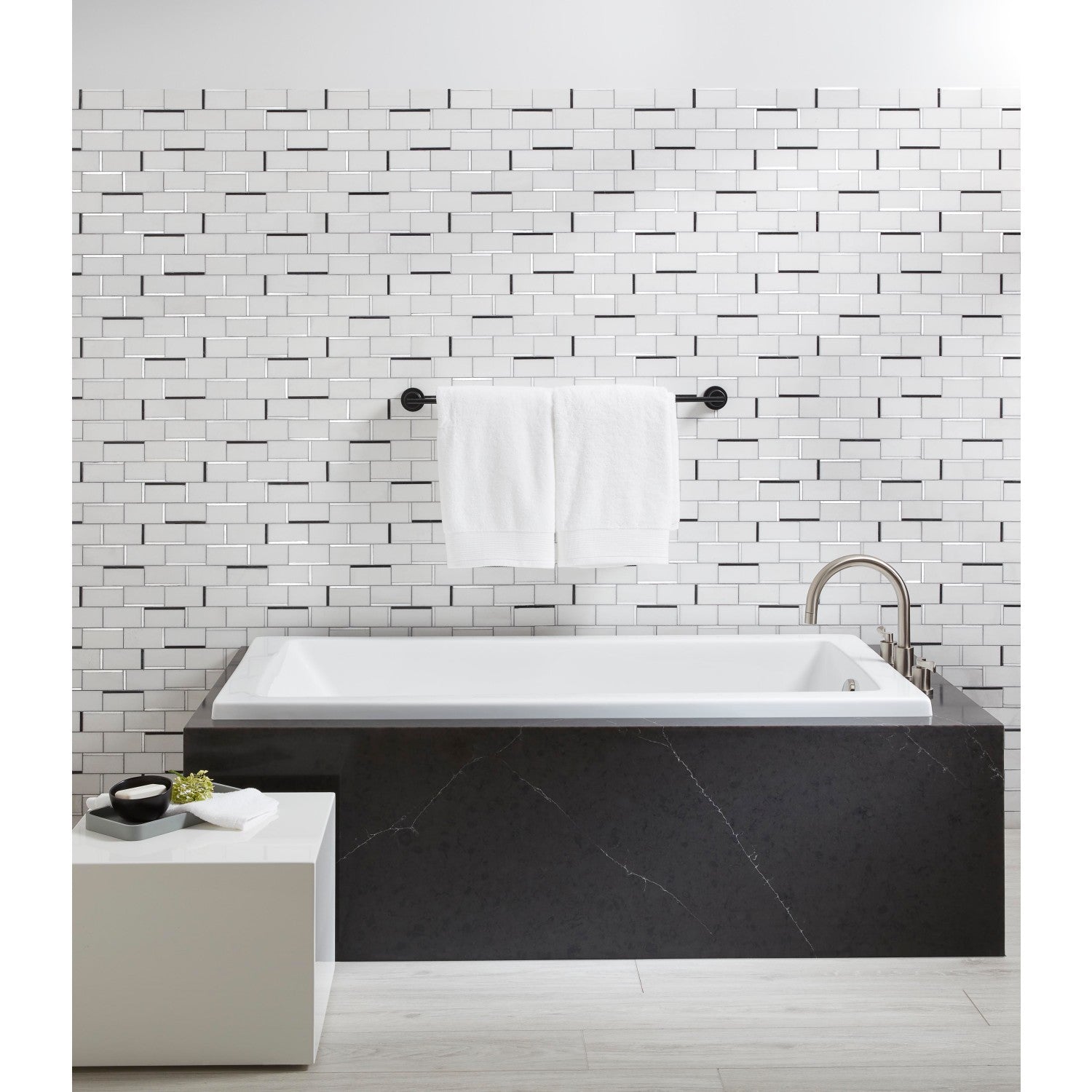 Aqua Eden 59-Inch Acrylic Rectangular Drop-In Bathtub with Reversible Drain - Glossy White - Perfect for Modern Bathroom Renovations & Spa-Like Relaxation