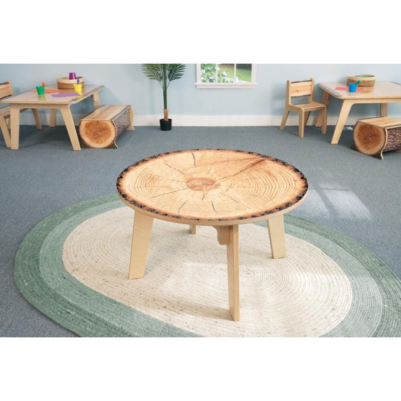 Live Edge Round Wood Table - 22