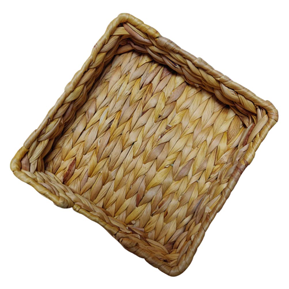 NUOBESTY Rectangular Water Hyacinth Storage Basket - Woven Bread, Crackers, Fruit & Vegetable Organizer for Kitchen, Restaurant, Hotel | Perfect for Serving Trays, Pantry Organization & Home Decor