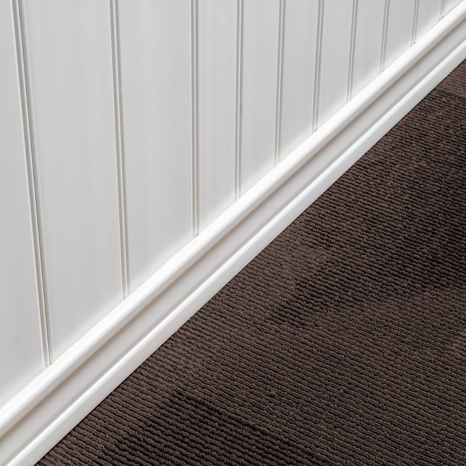 Reversible PVC Wall Panels 8ft - Easy Install Wainscoting & Accent Wall Decor Kit for Living Room, Bedroom, Office (White Trim Included) | Modern Interior Design & Home Improvement Solution