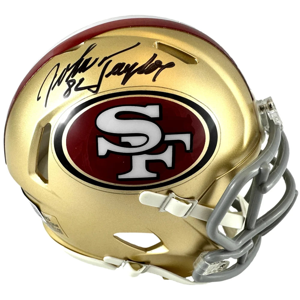 John Taylor Autographed San Francisco 49ers Mini Speed Helmet with BAS COA - Signed NFL Collectible for Fans, Display, and Memorabilia Collection