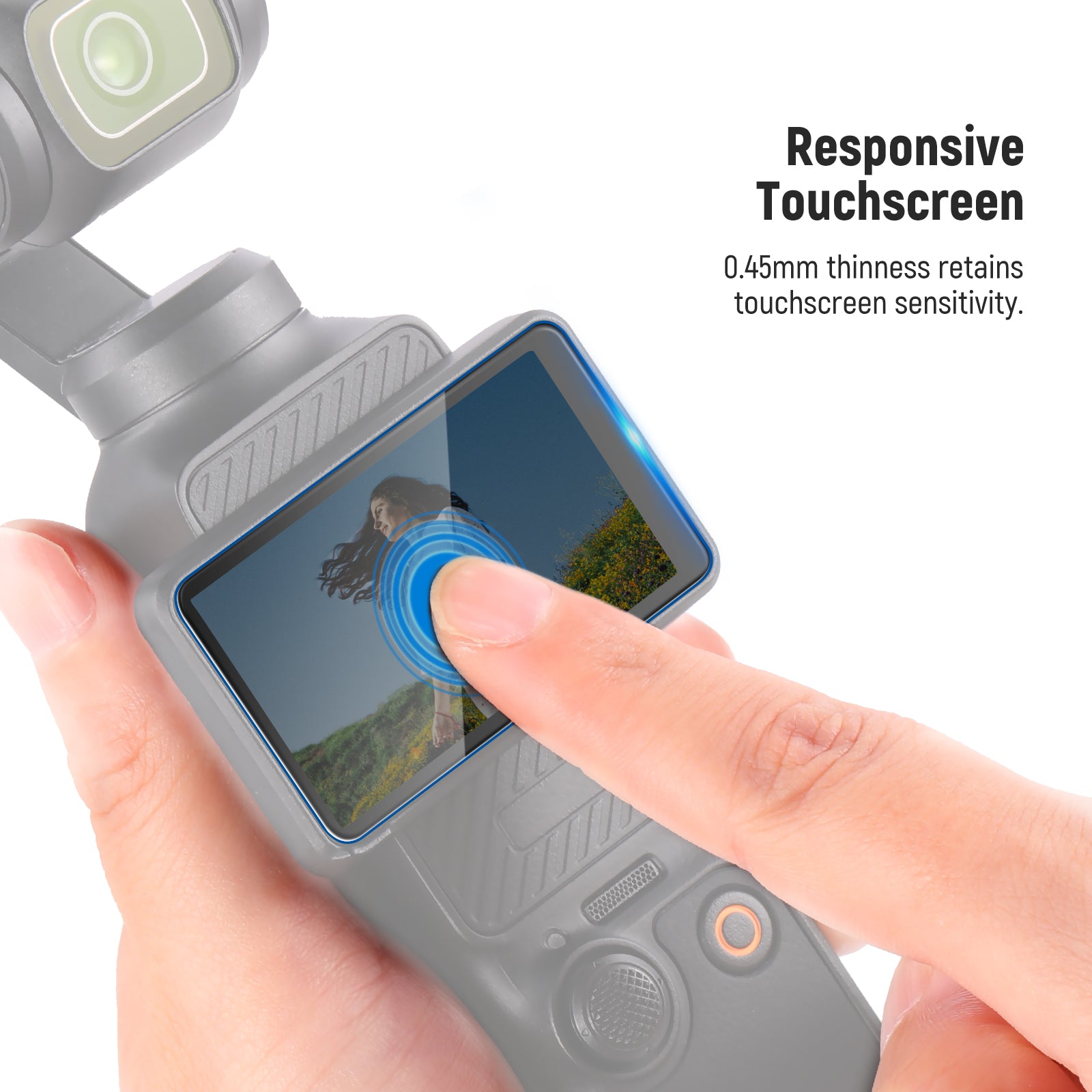 NEEWER CA128 Tempered Glass Screen Protector for DJI Osmo Pocket 3 - HD Clear, Anti-Scratch, Bubble-Free - Perfect for Vlogging, Travel & Outdoor Adventures