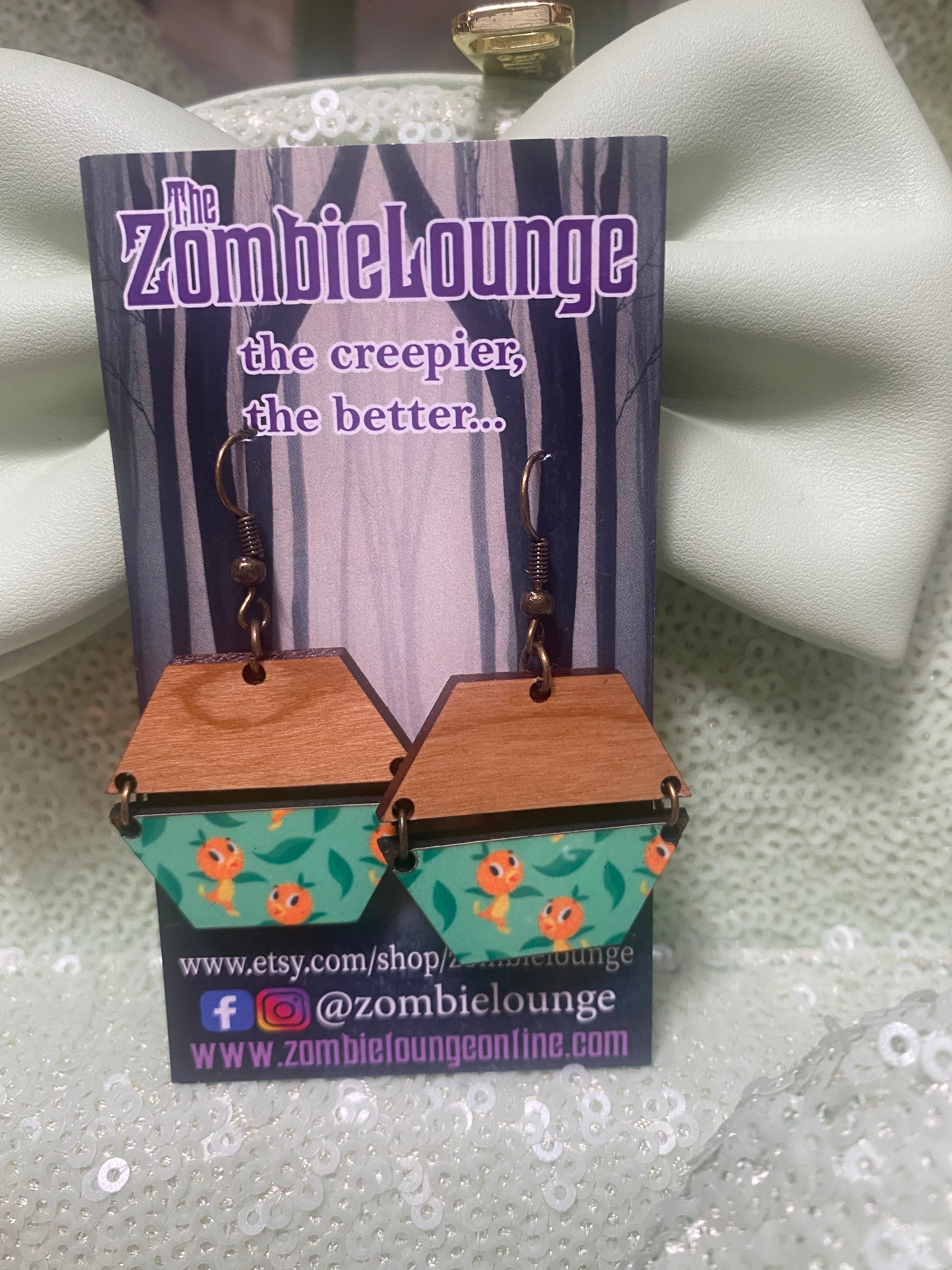 Handmade Orange Bird Wooden Earrings - Boho Chic Dangle Earrings for Women - Lightweight & Hypoallergenic - Perfect for Festivals, Parties & Everyday Wear